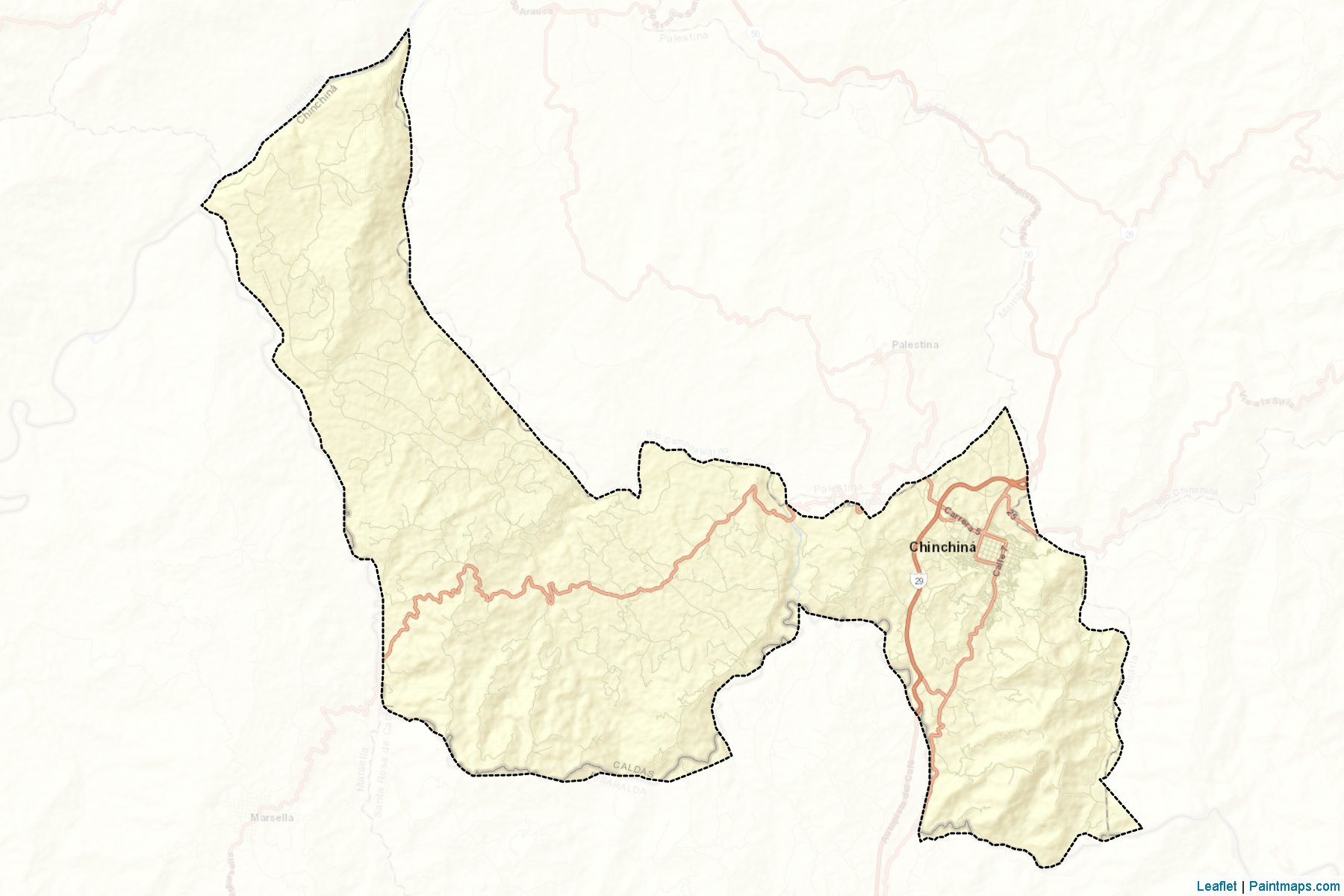 Muestras de recorte de mapas Chinchiná (Caldas)-2