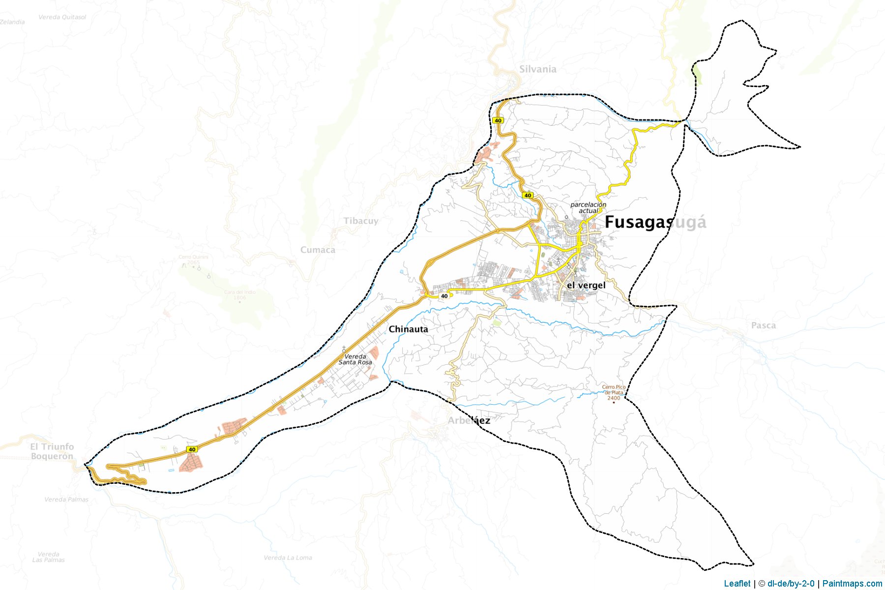 Muestras de recorte de mapas Fusagasugá (Cundinamarca)-1