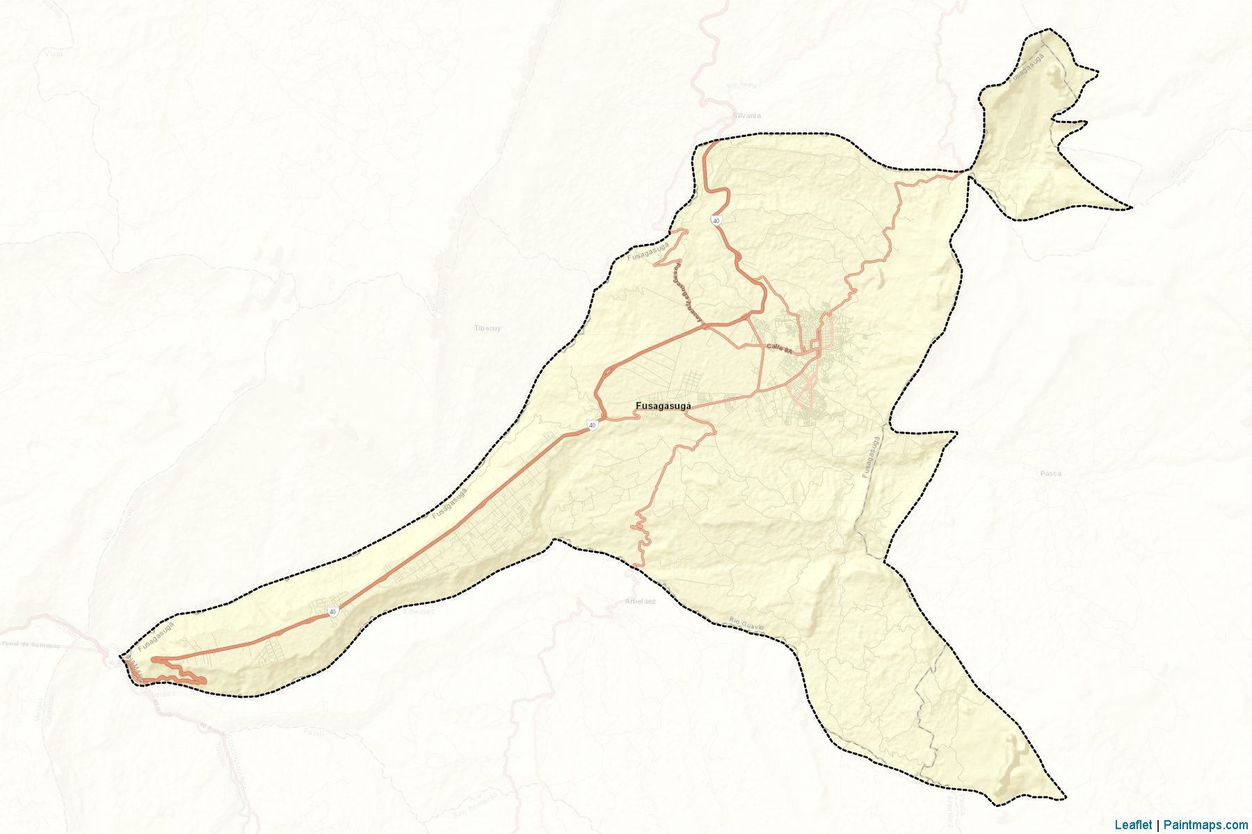 Muestras de recorte de mapas Fusagasugá (Cundinamarca)-2