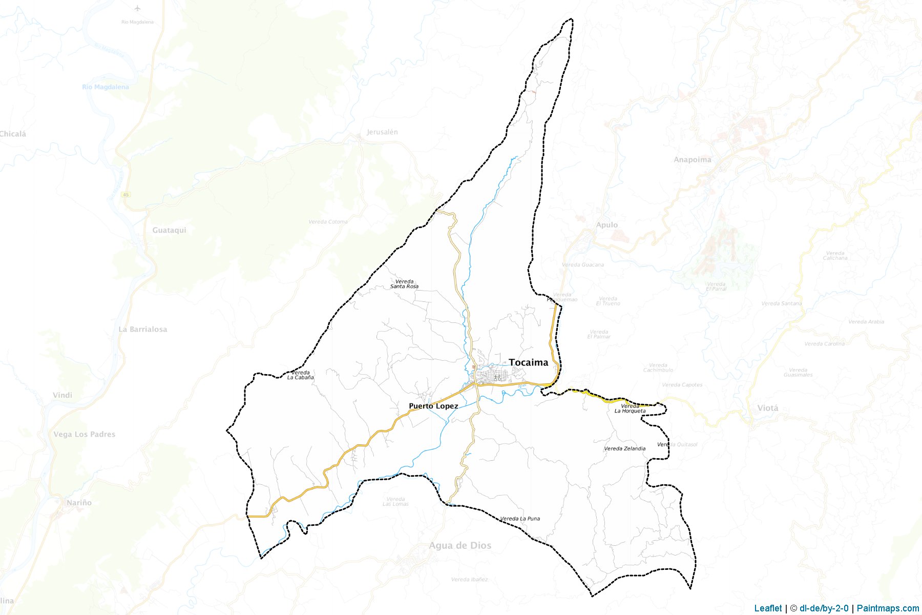 Tocaima (Cundinamarca) Haritası Örnekleri-1