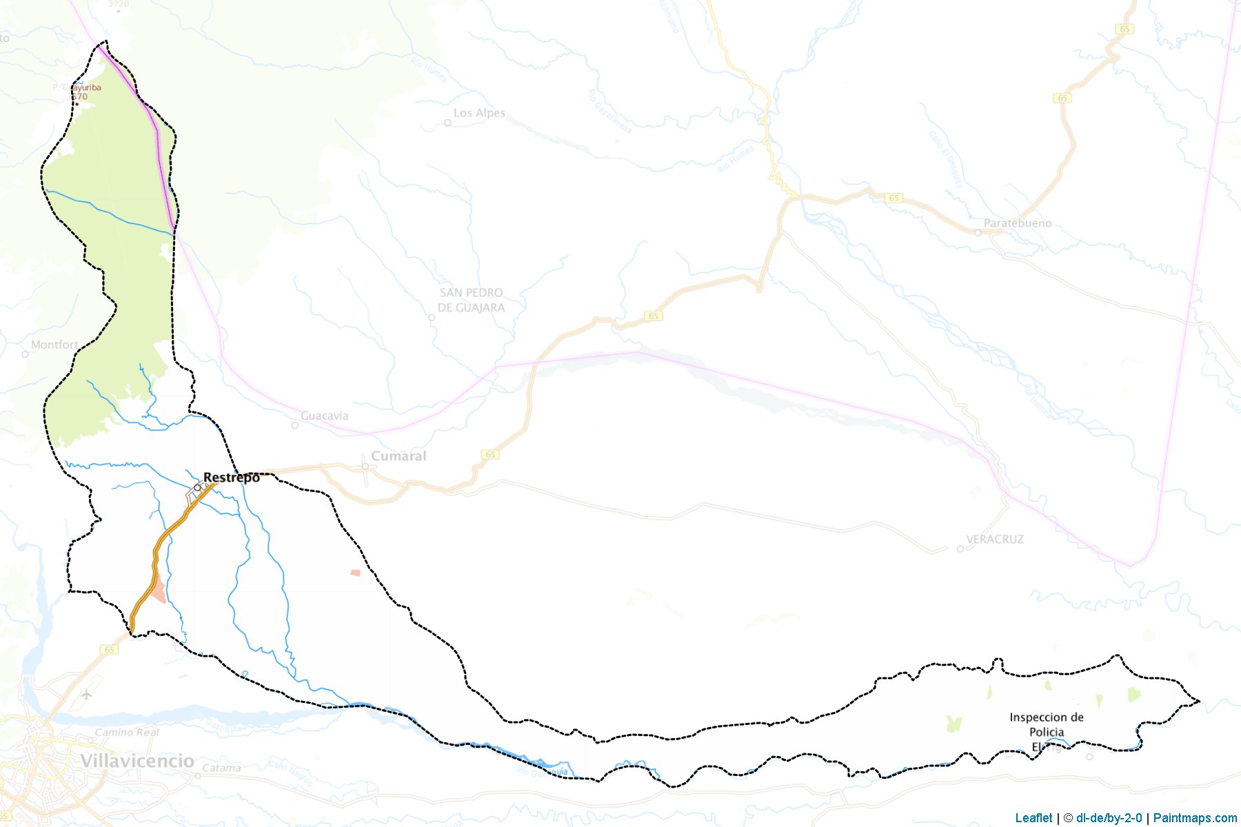 Muestras de recorte de mapas Restrepo (Meta)-1