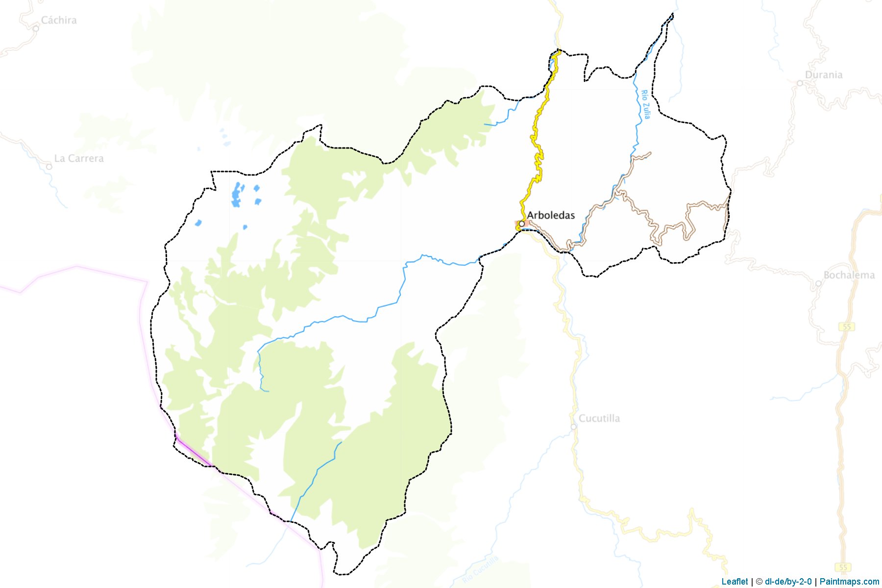 Arboledas (Norte de Santander) Map Cropping Samples-1