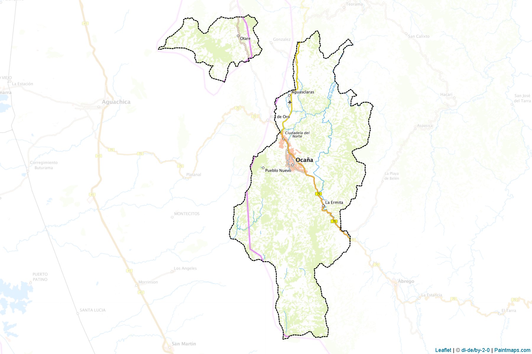 Ocaña (Norte de Santander) Map Cropping Samples-1