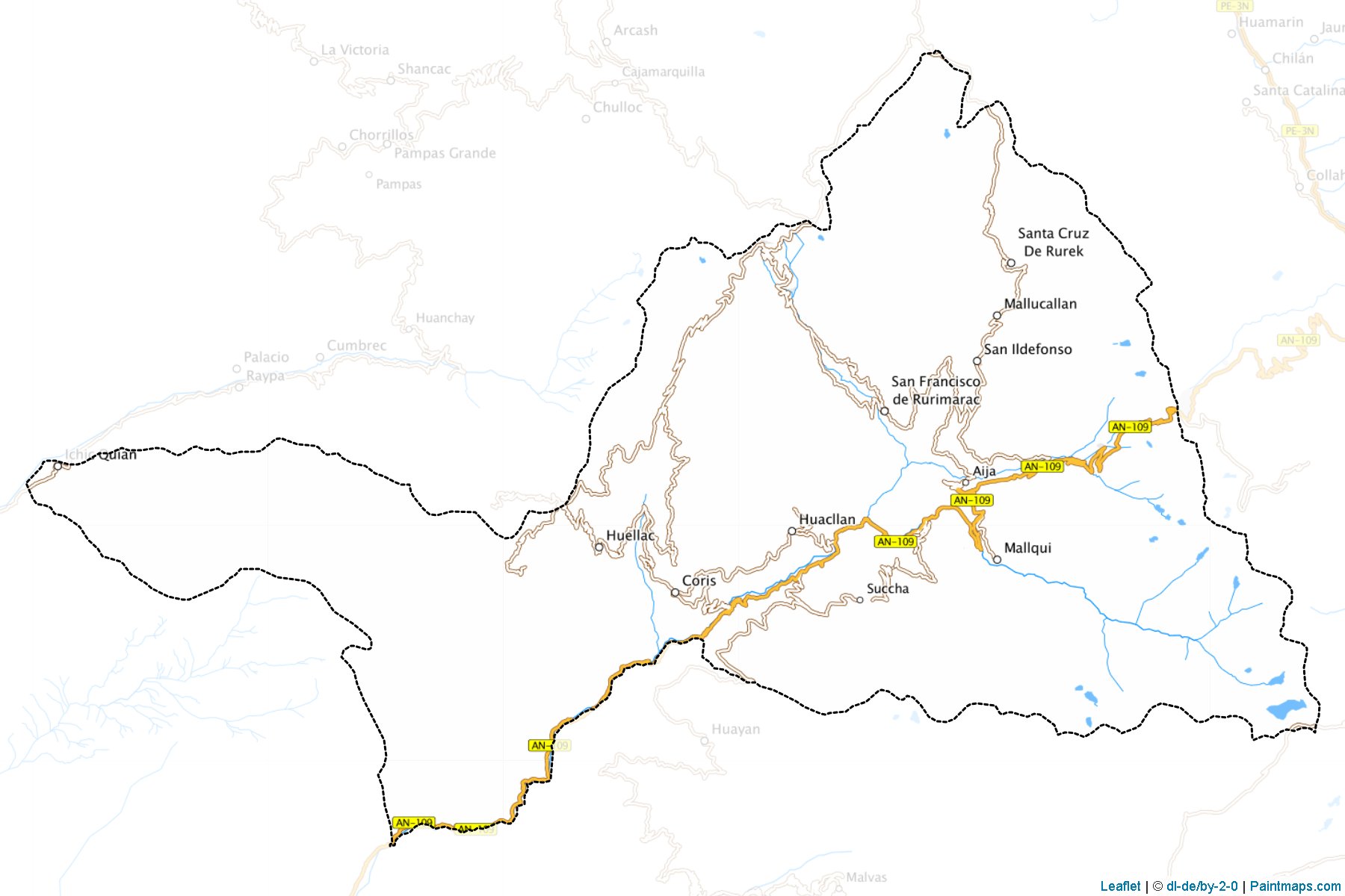 Muestras de recorte de mapas Aija (Ancash)-1