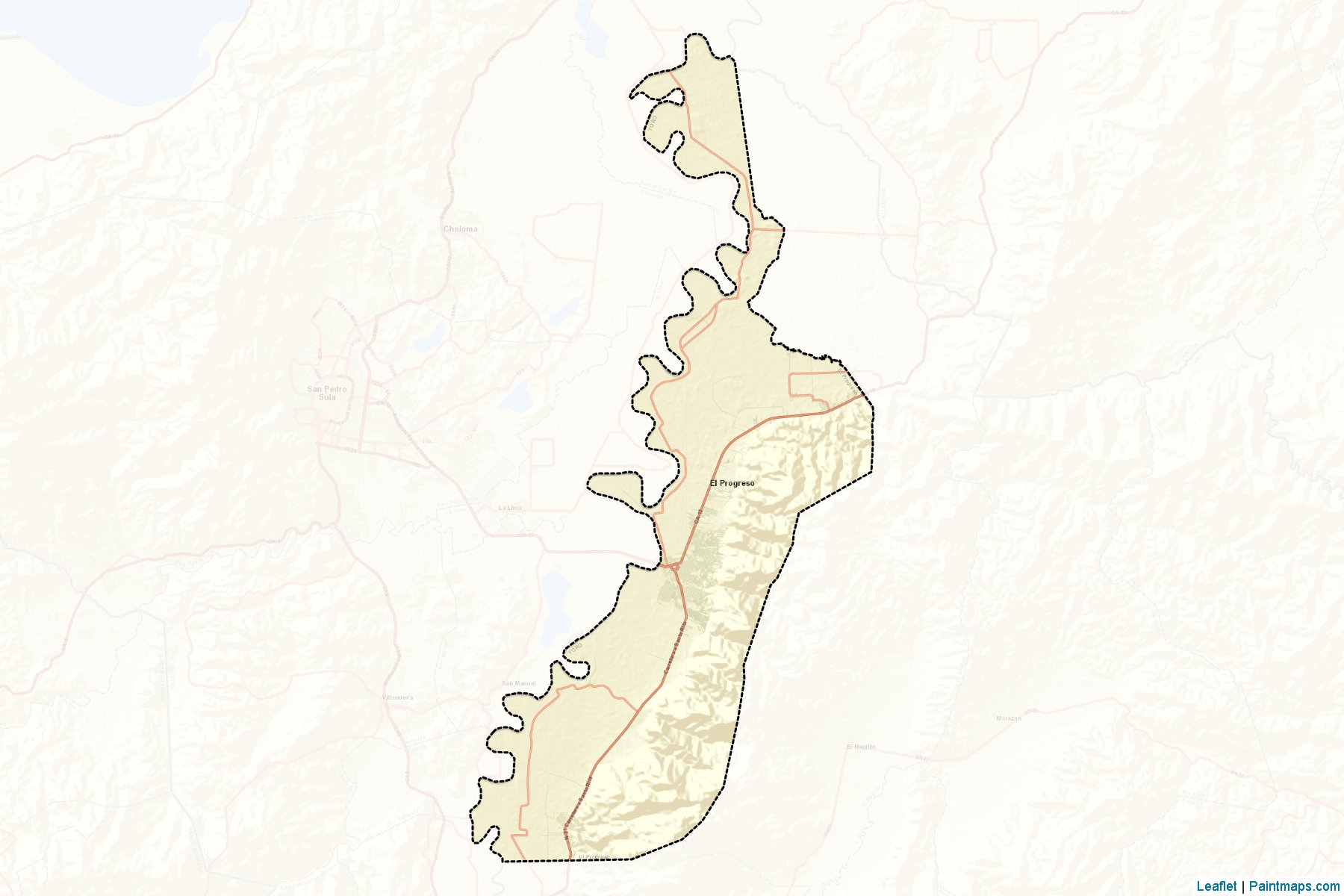 Muestras de recorte de mapas El Progreso (Yoro)-2