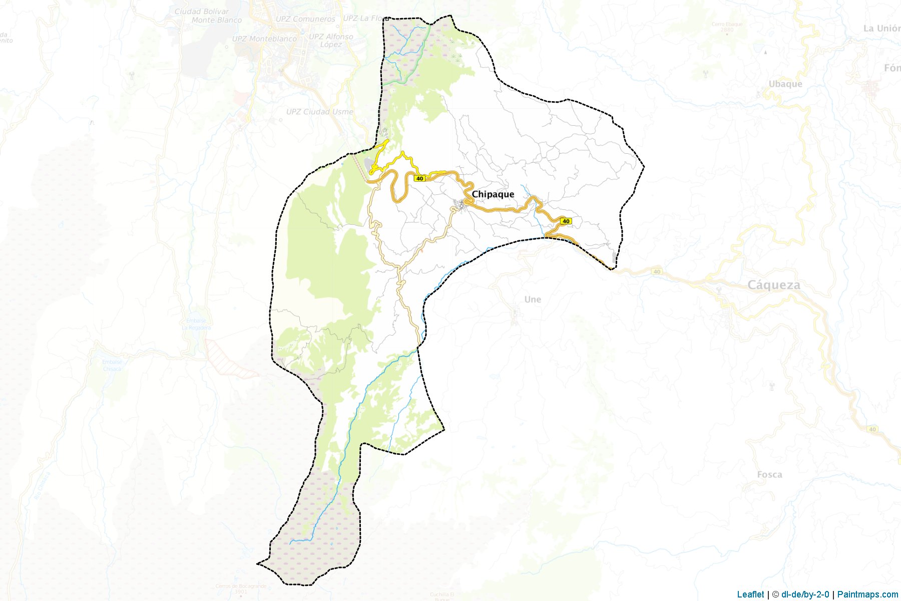 Muestras de recorte de mapas Chipaque (Cundinamarca)-1