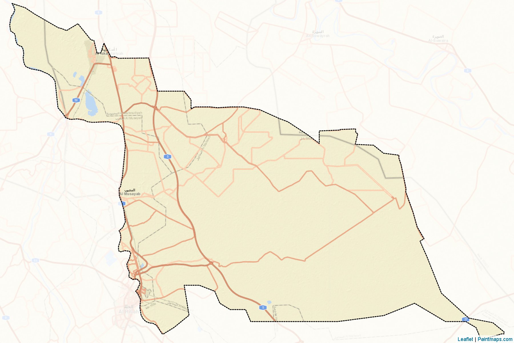 Al-Mahawil District (Babil) Map Cropping Samples-2