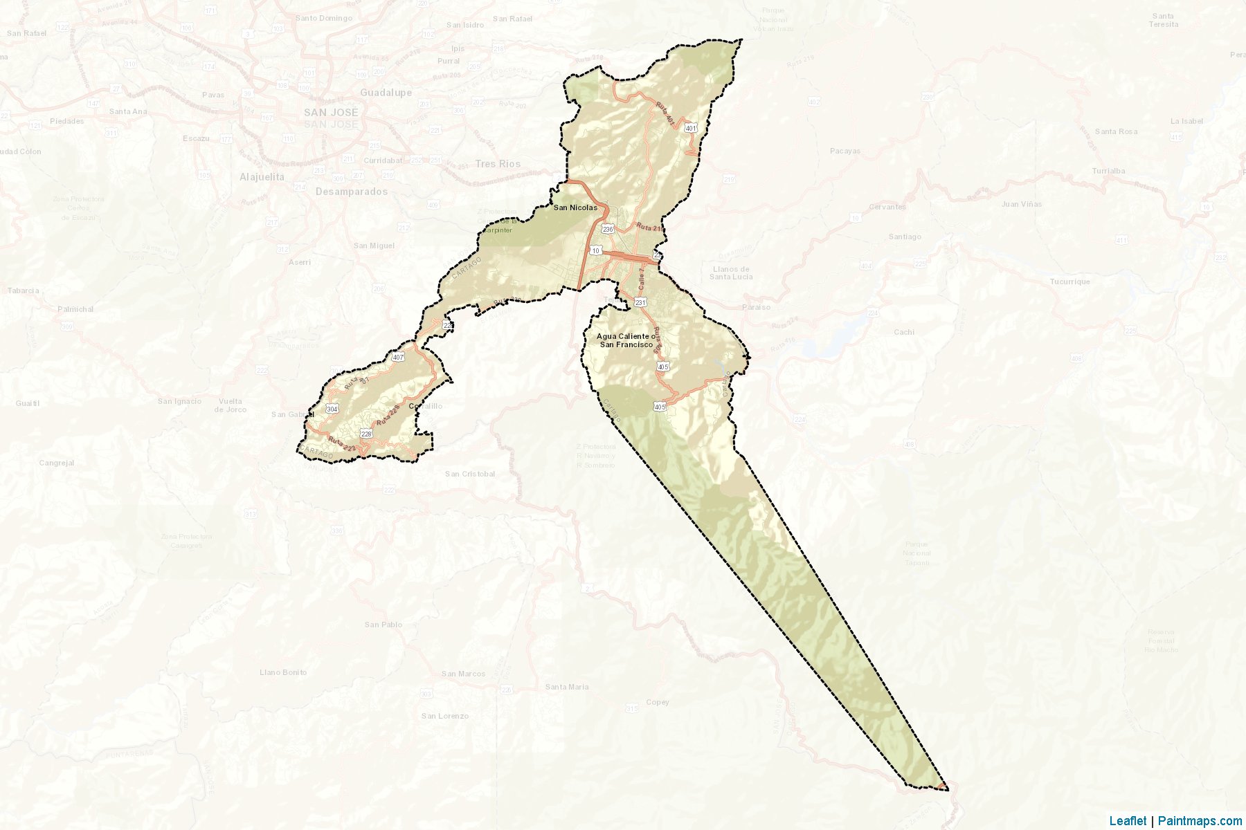 Muestras de recorte de mapas Cartago (Cartago)-2