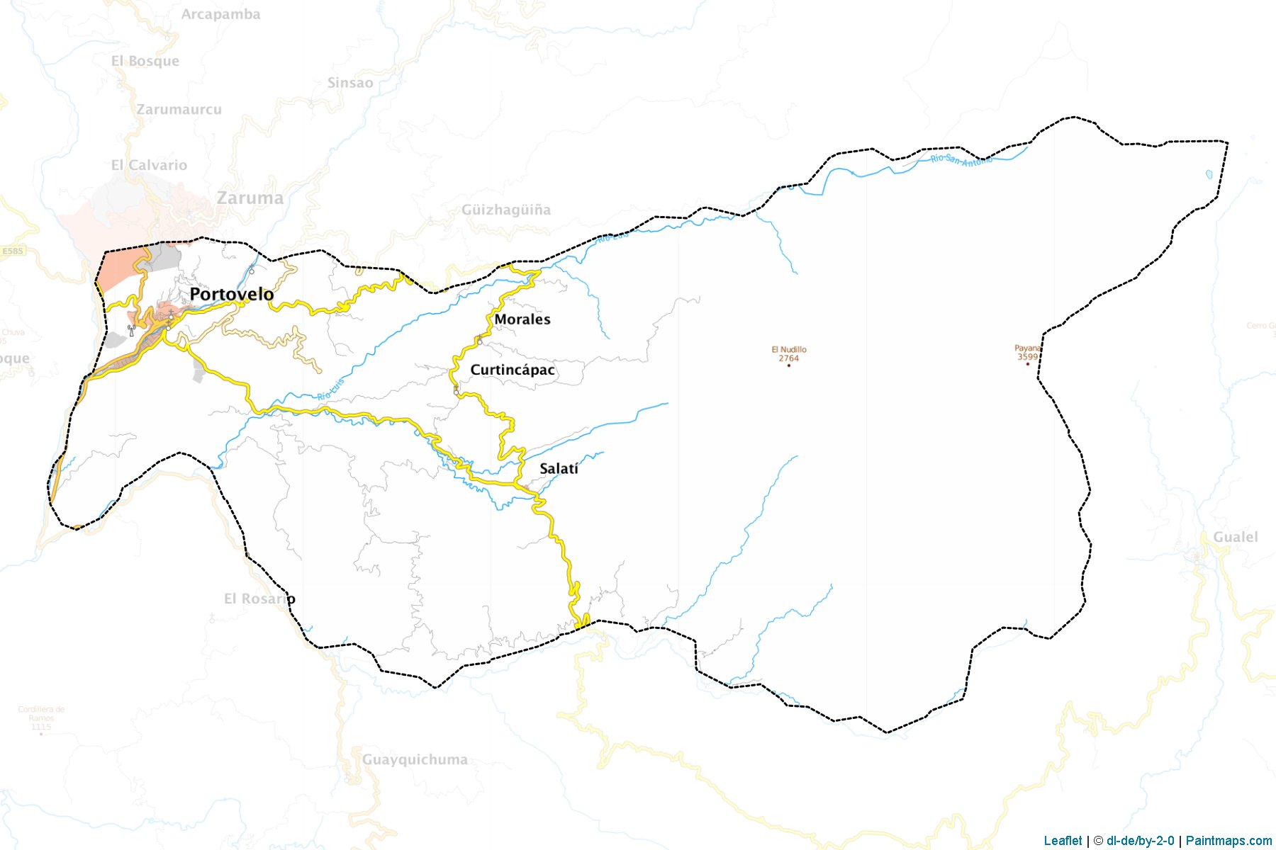 Muestras de recorte de mapas Portovelo (El Oro)-1