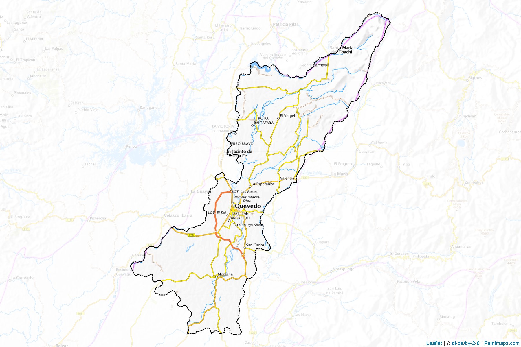 Muestras de recorte de mapas Quevedo (Los Rios)-1