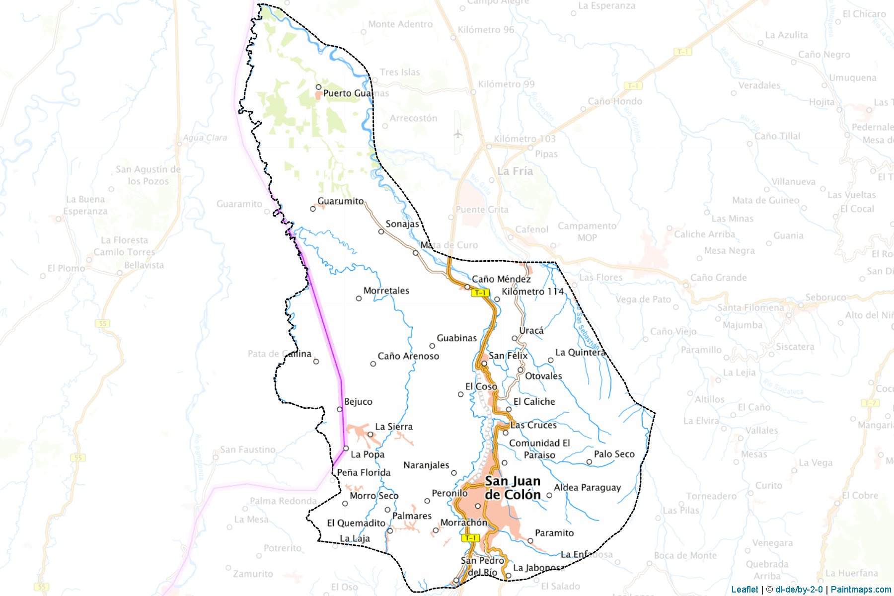 Muestras de recorte de mapas Ayacucho (Táchira)-1