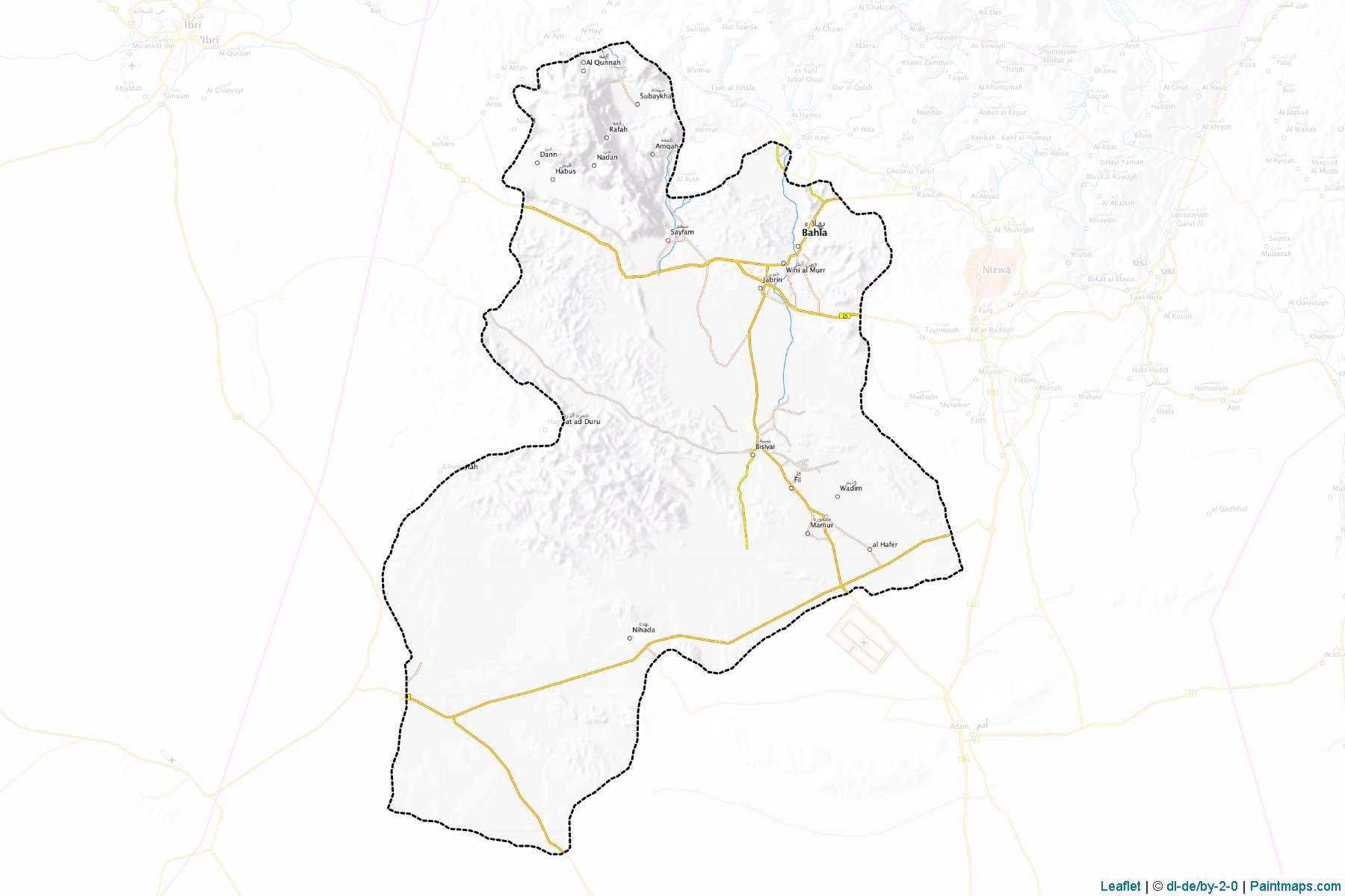 Bahla (Ad Dakhiliyah) Map Cropping Samples-1