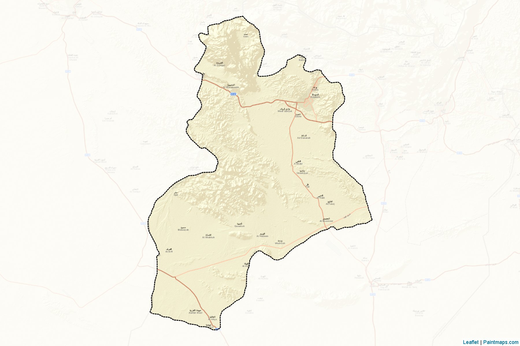 Bahla (Ad Dakhiliyah) Map Cropping Samples-2