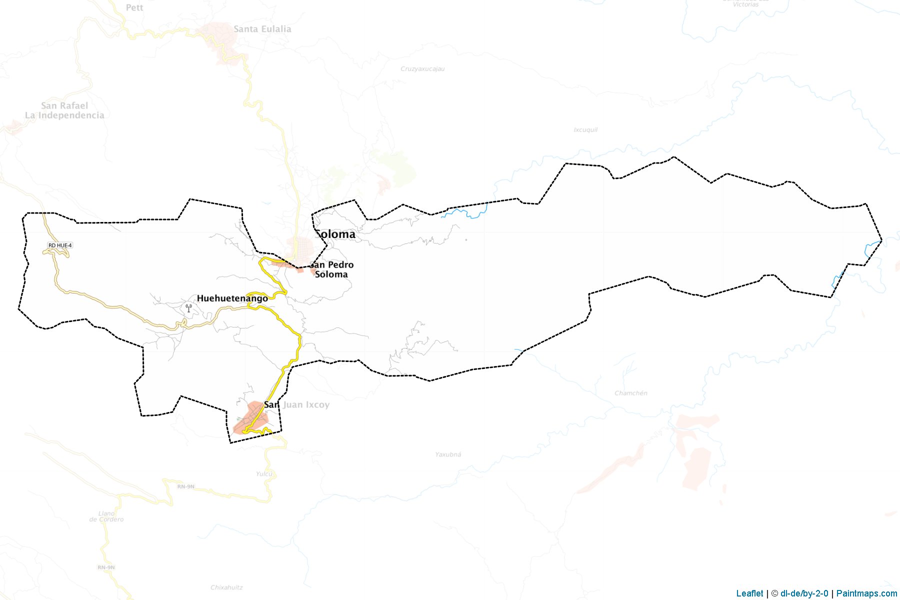 San Juan Ixcoy (Huehuetenango) Haritası Örnekleri-1