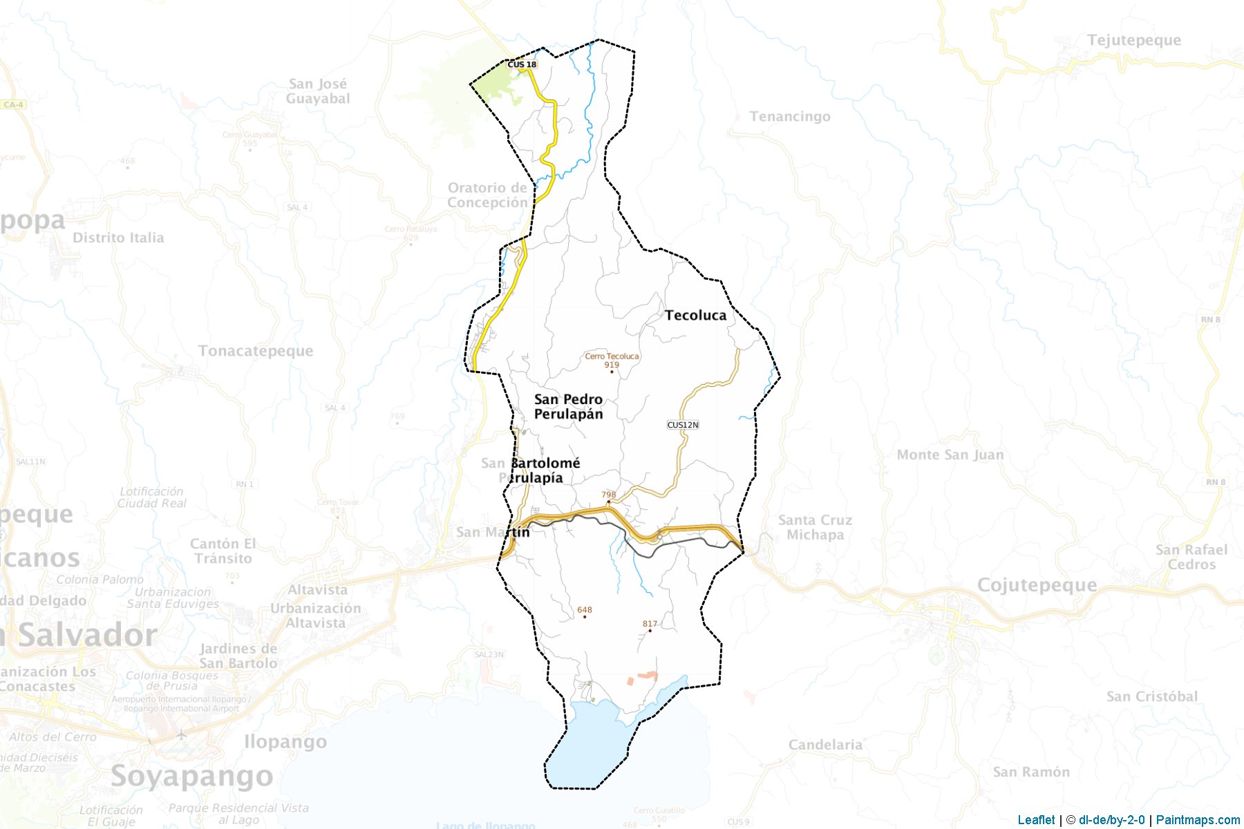 San Pedro Perulapán (Cuscatlán) Map Cropping Samples-1