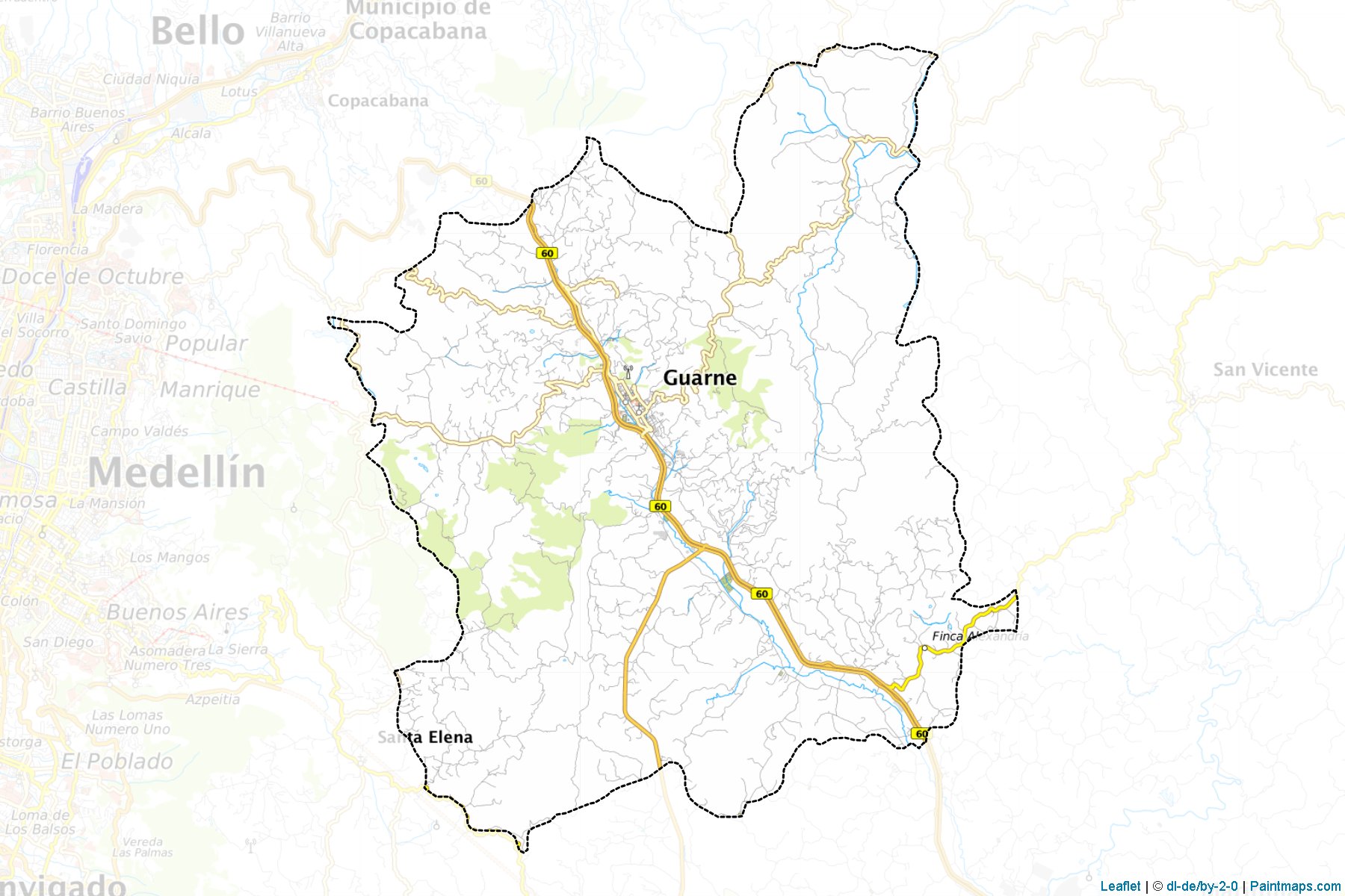 Muestras de recorte de mapas Guarne (Antioquia)-1