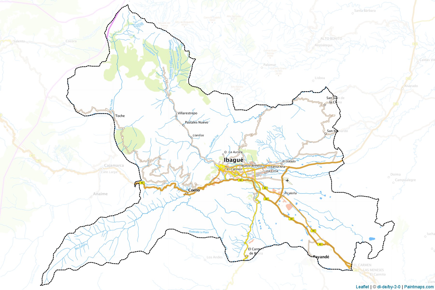 Muestras de recorte de mapas Ibagué (Tolima)-1