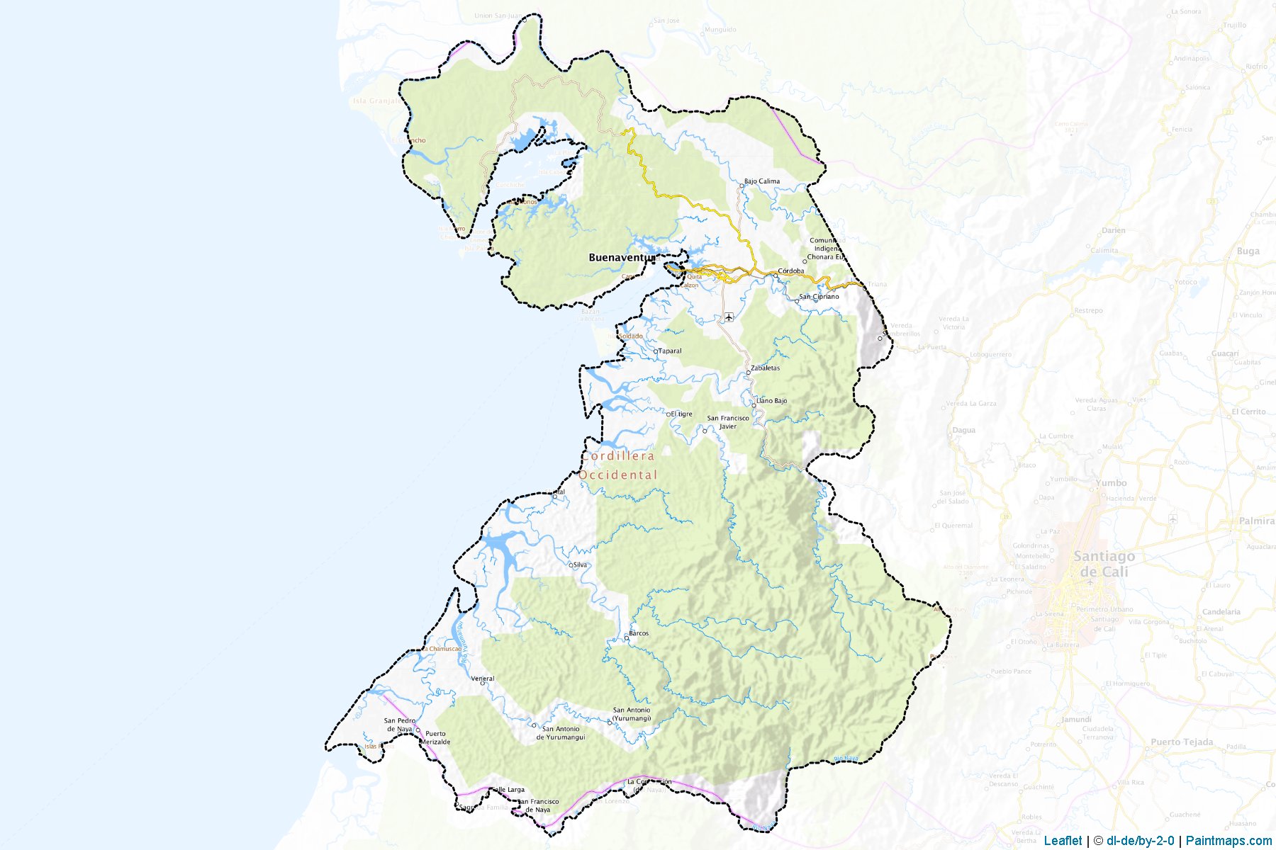 Buenaventura (Valle del Cauca) Haritası Örnekleri-1