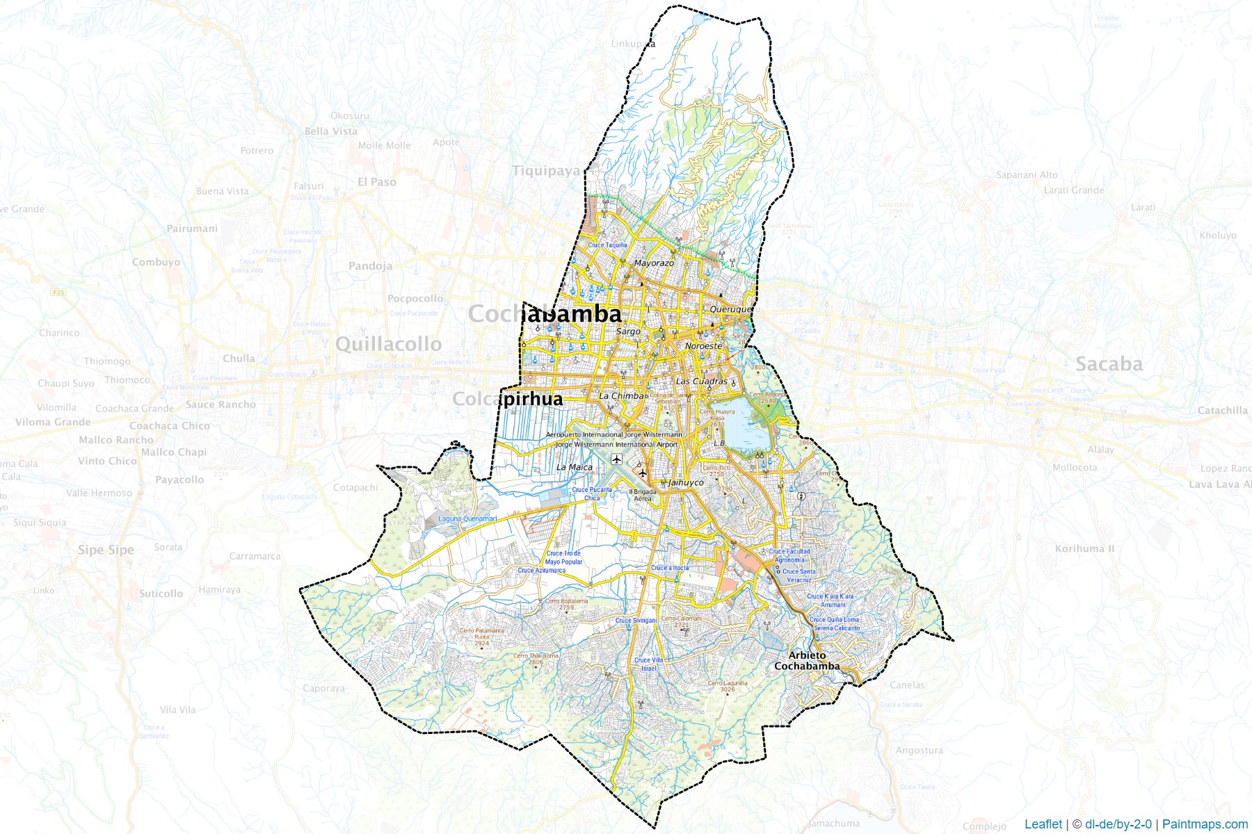 Cercado (Cochabamba) Map Cropping Samples-1