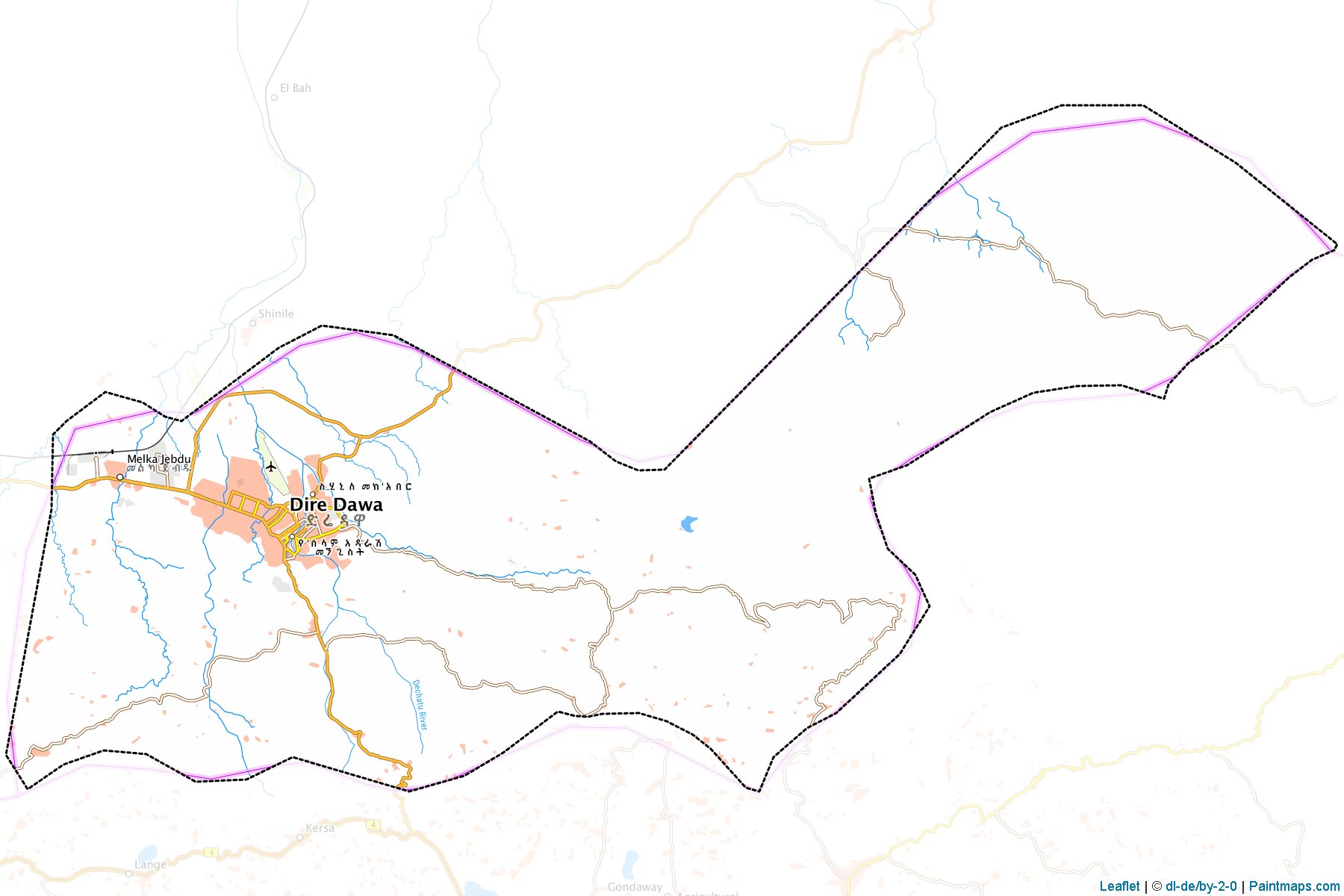 Muestras de recorte de mapas Dire Dawa (Dire Dawa)-1