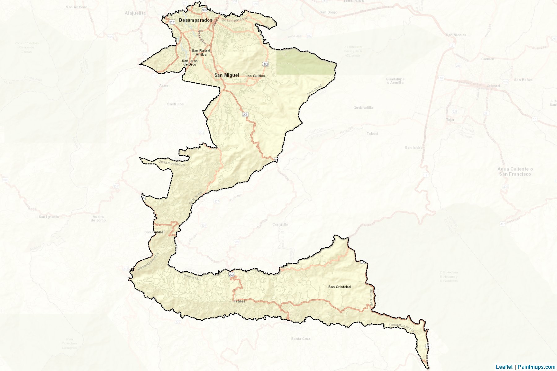 Muestras de recorte de mapas Desamparados (San José)-2