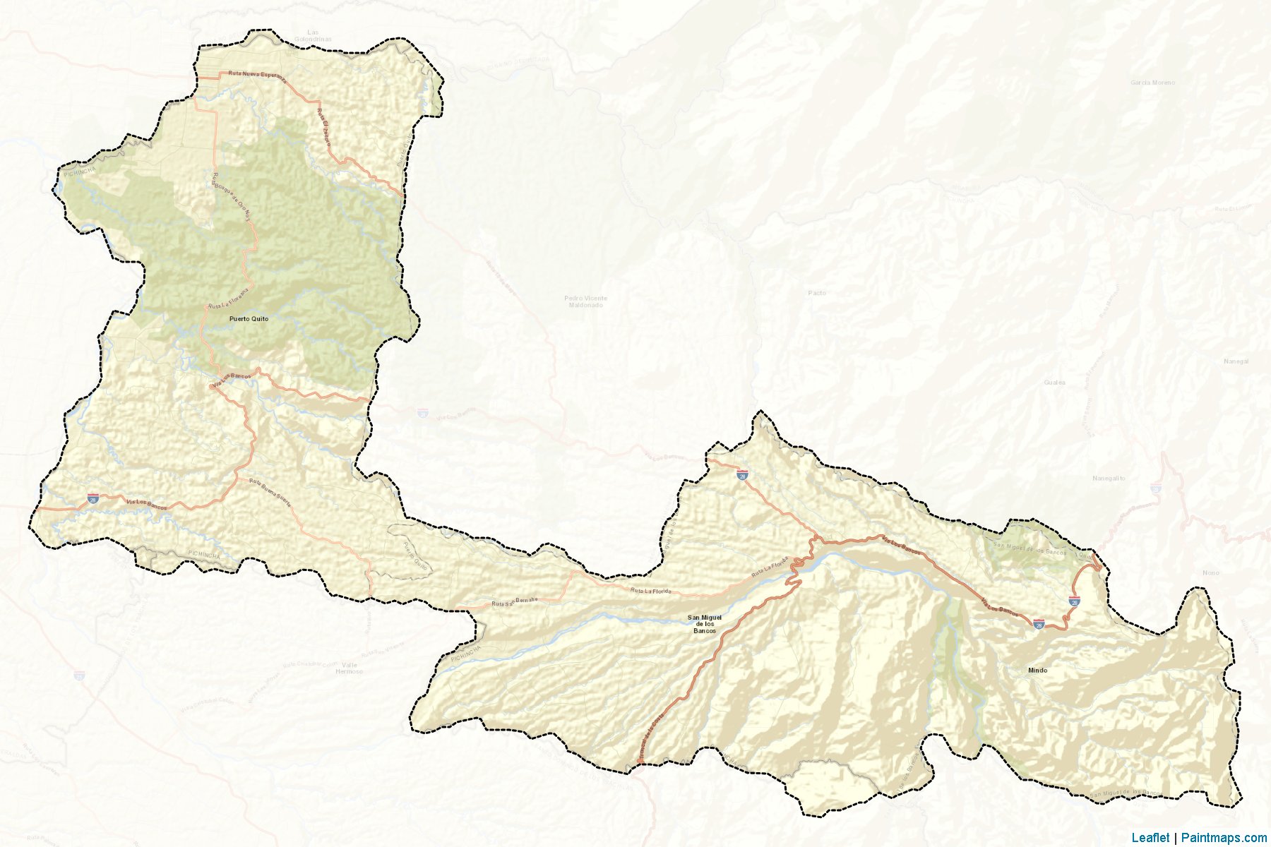 San Miguel de los Bancos (Pichincha) Map Cropping Samples-2