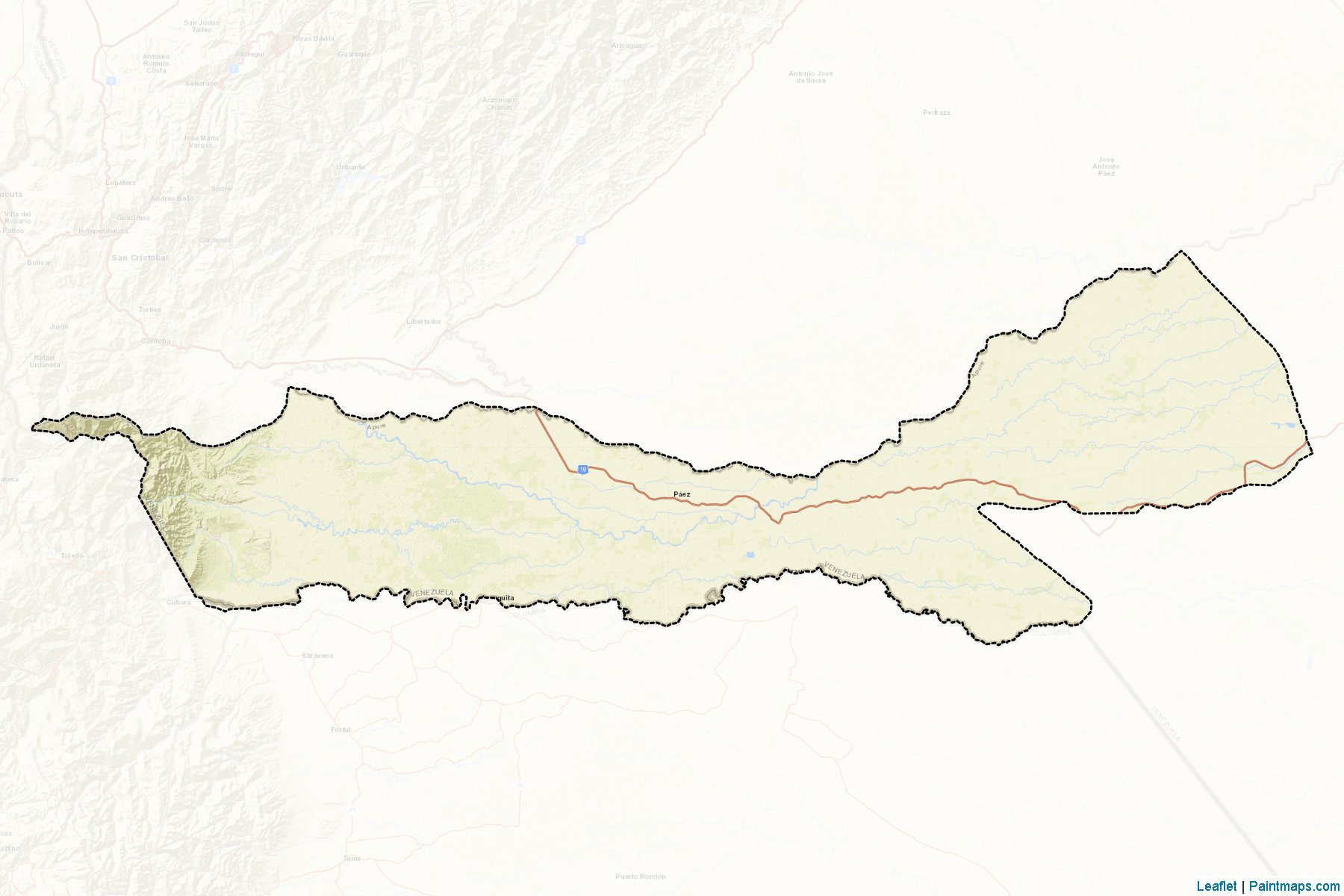 Muestras de recorte de mapas Paez (Apure)-2