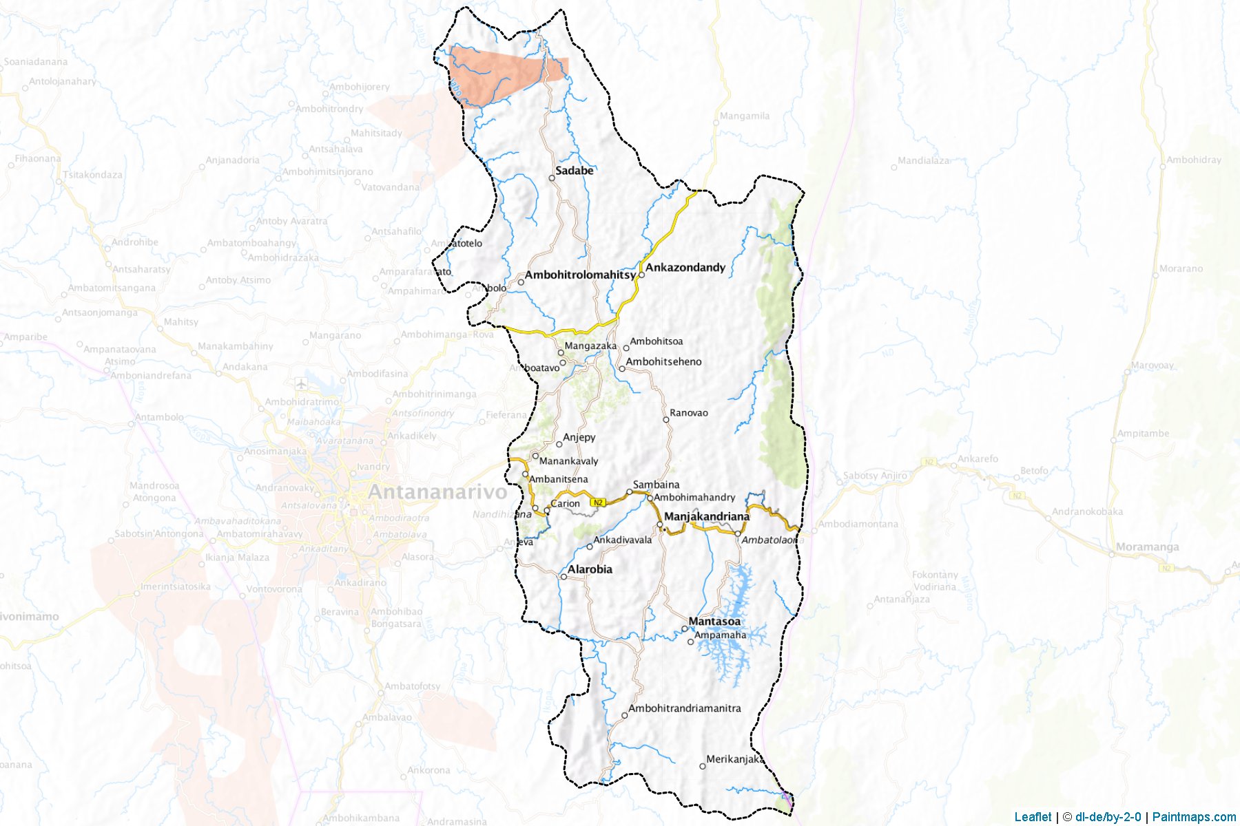 Muestras de recorte de mapas Manjakandriana (Analamanga)-1