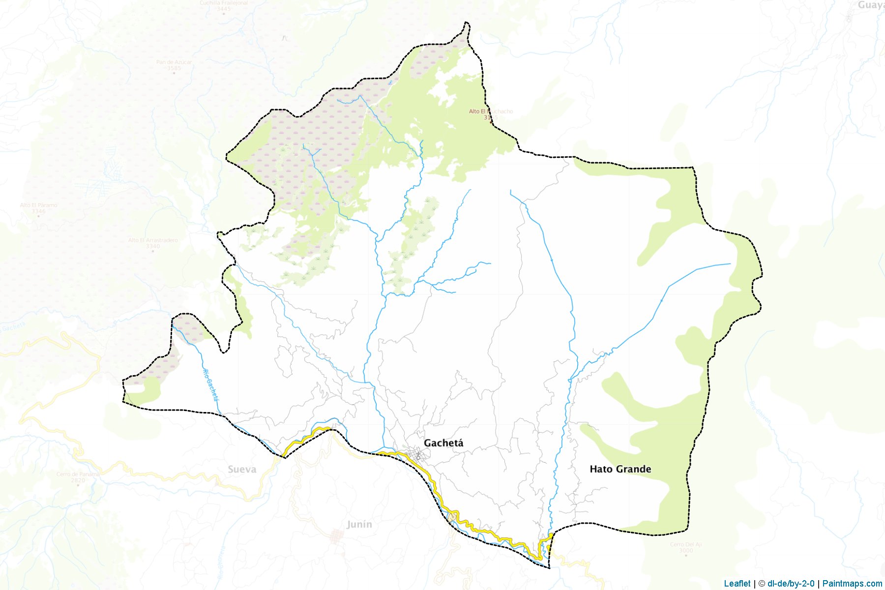 Muestras de recorte de mapas Gachetá (Cundinamarca)-1