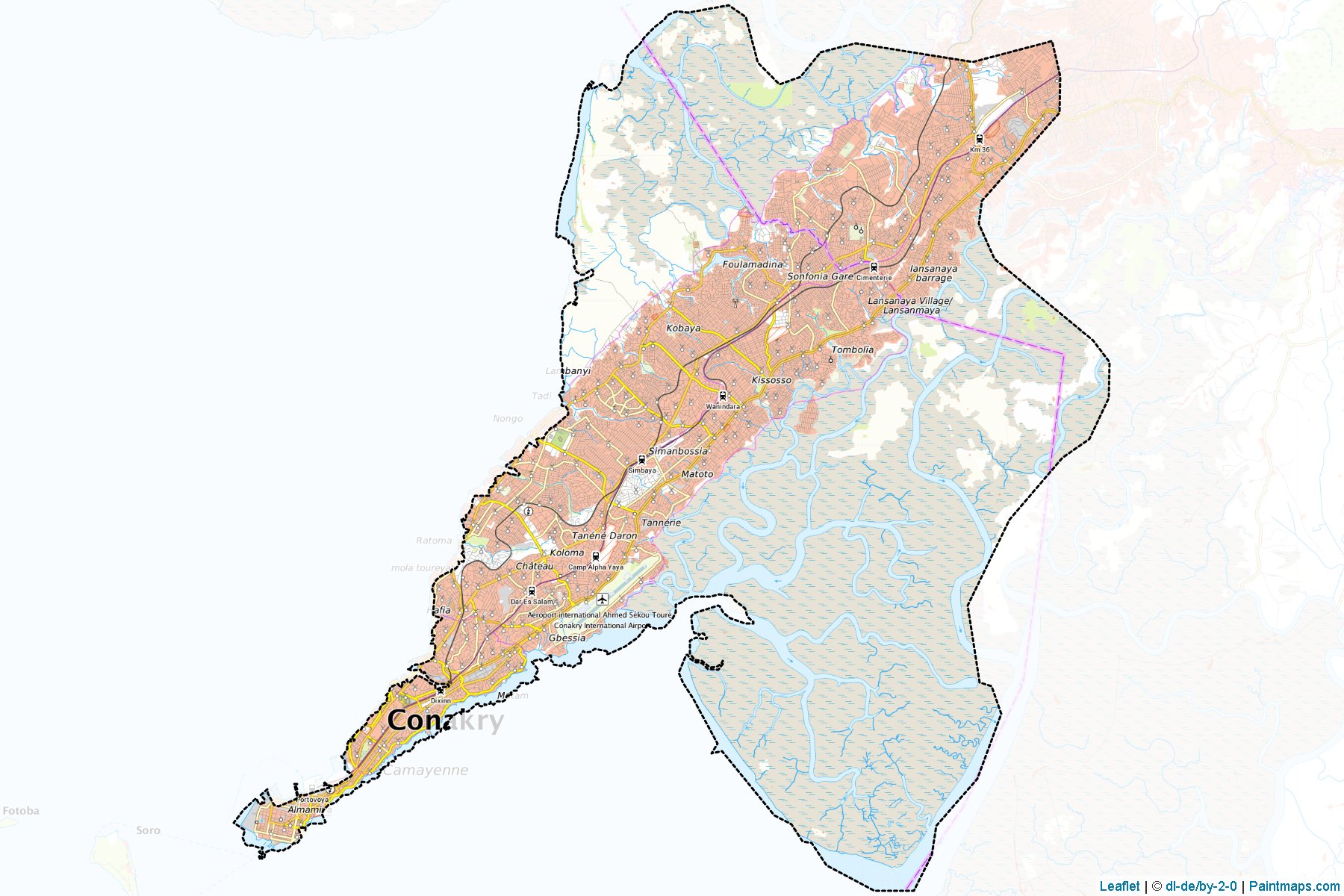 Muestras de recorte de mapas Conakry (Dubréka)-1