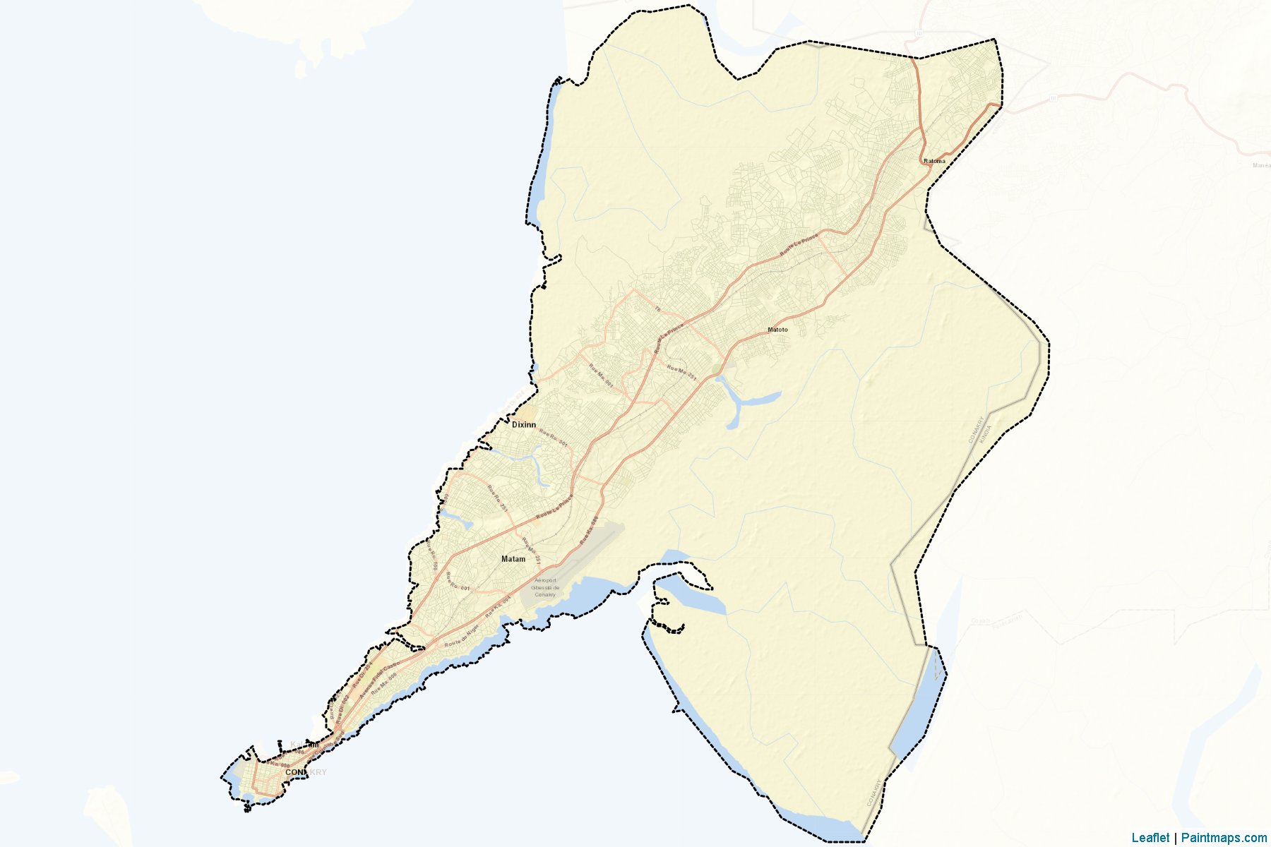 Muestras de recorte de mapas Conakry (Dubréka)-2