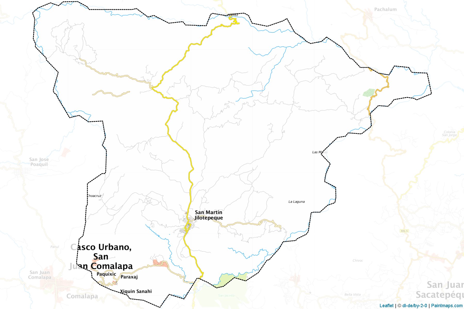 San Martin Jilotepeque (Chimaltenango District) Haritası Örnekleri-1