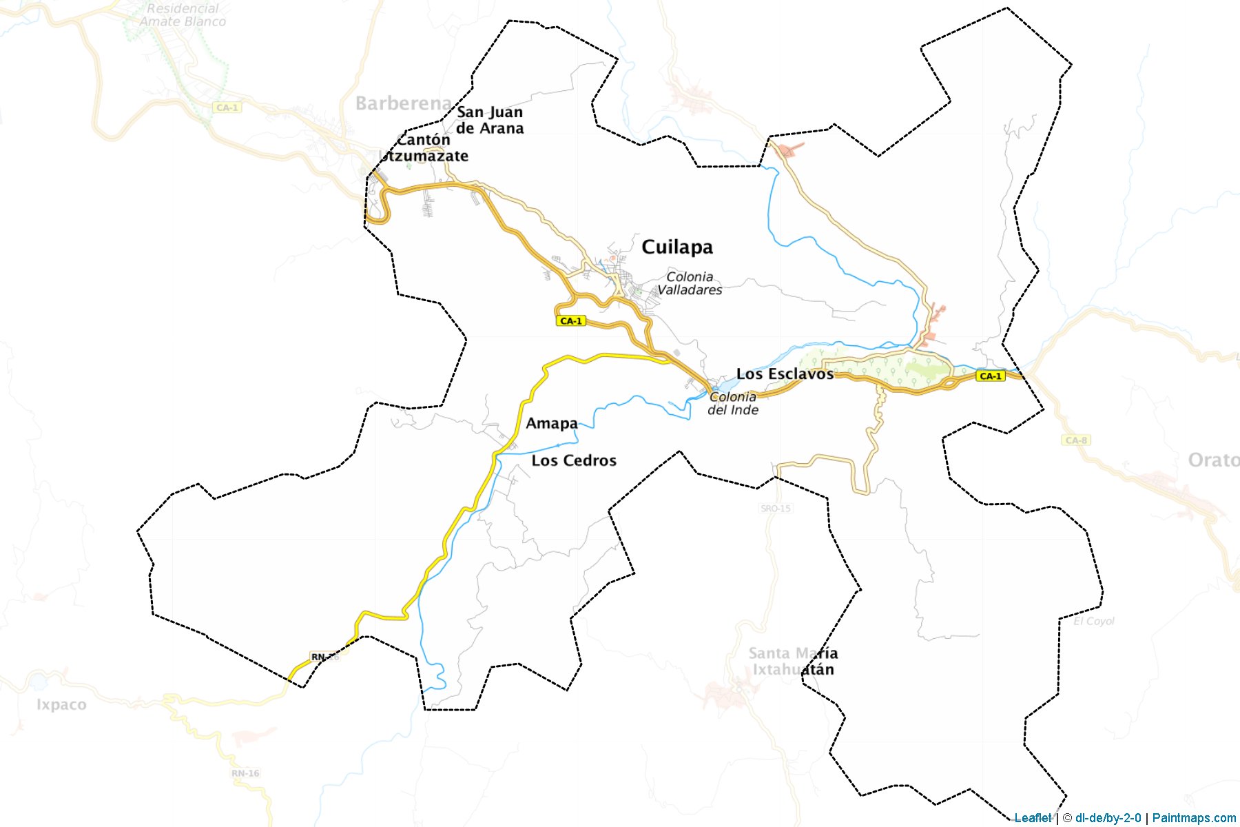 Muestras de recorte de mapas Cuilapa (Santa Rosa)-1