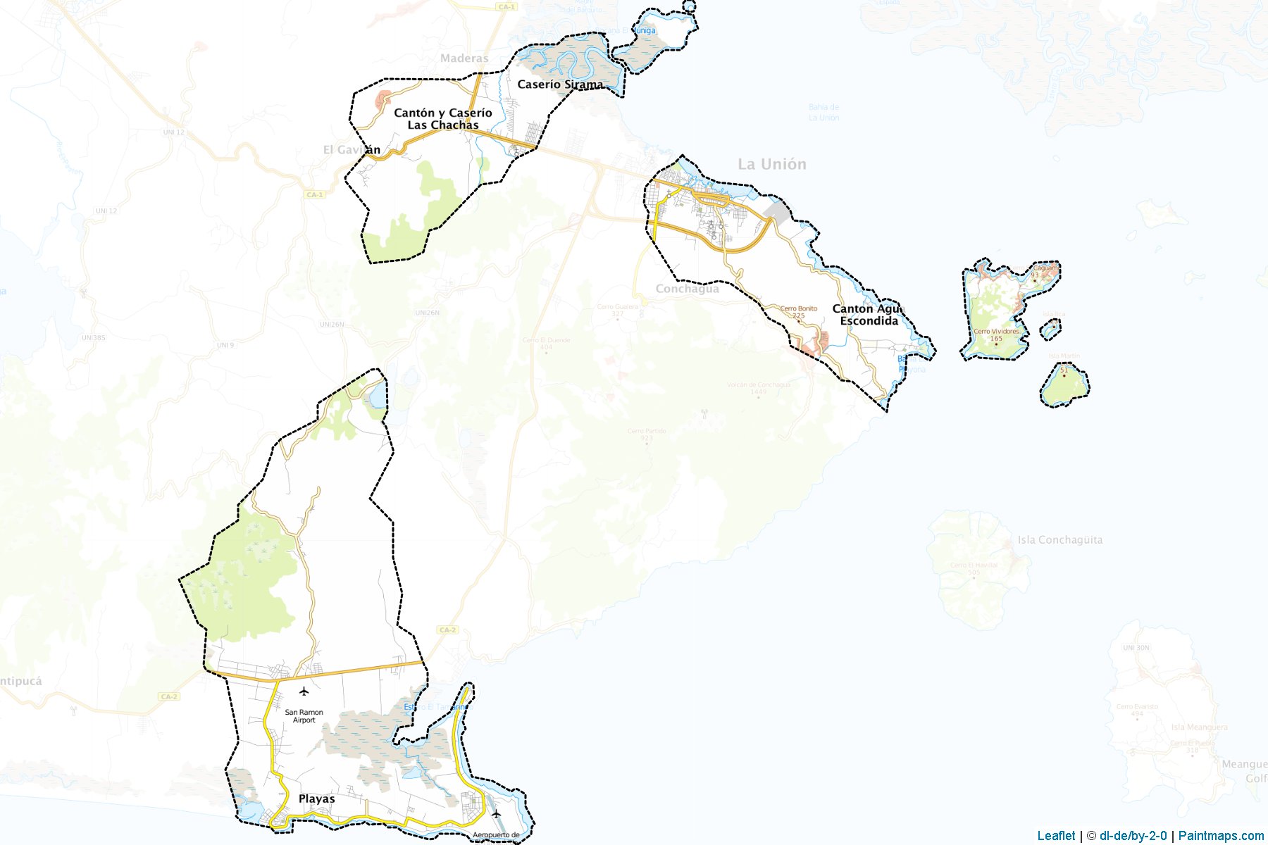 Muestras de recorte de mapas La Union (La Unión)-1