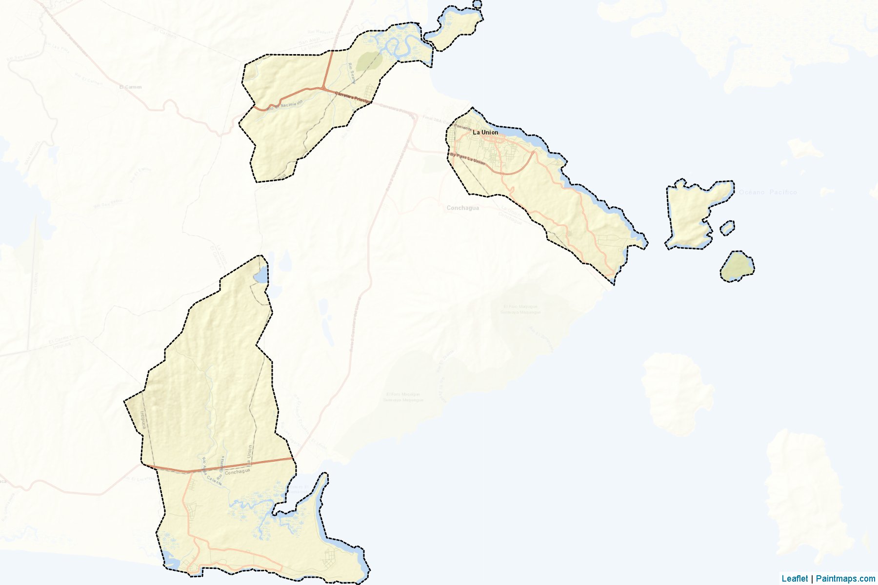 Muestras de recorte de mapas La Union (La Unión)-2