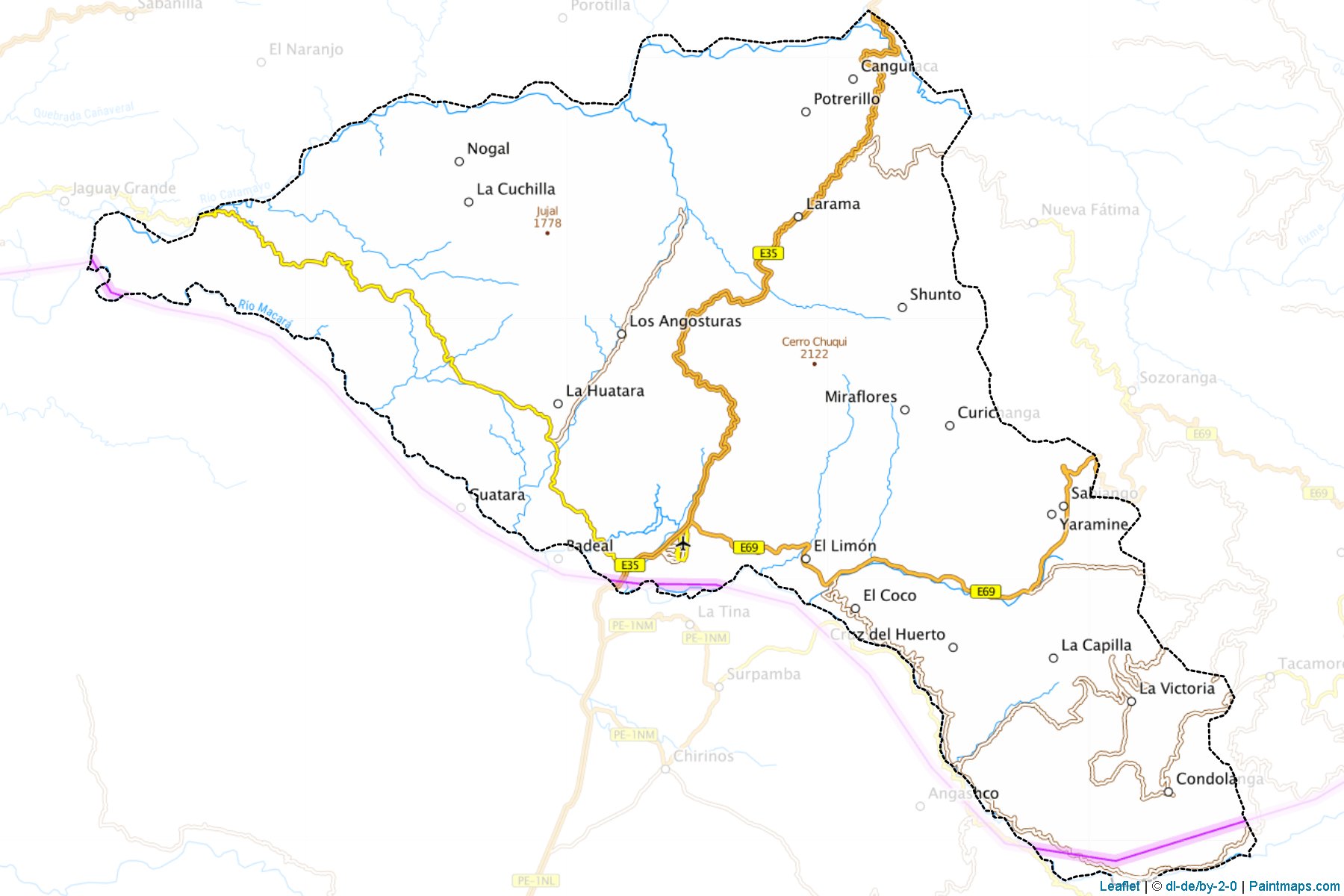 Muestras de recorte de mapas Macará (Loja)-1