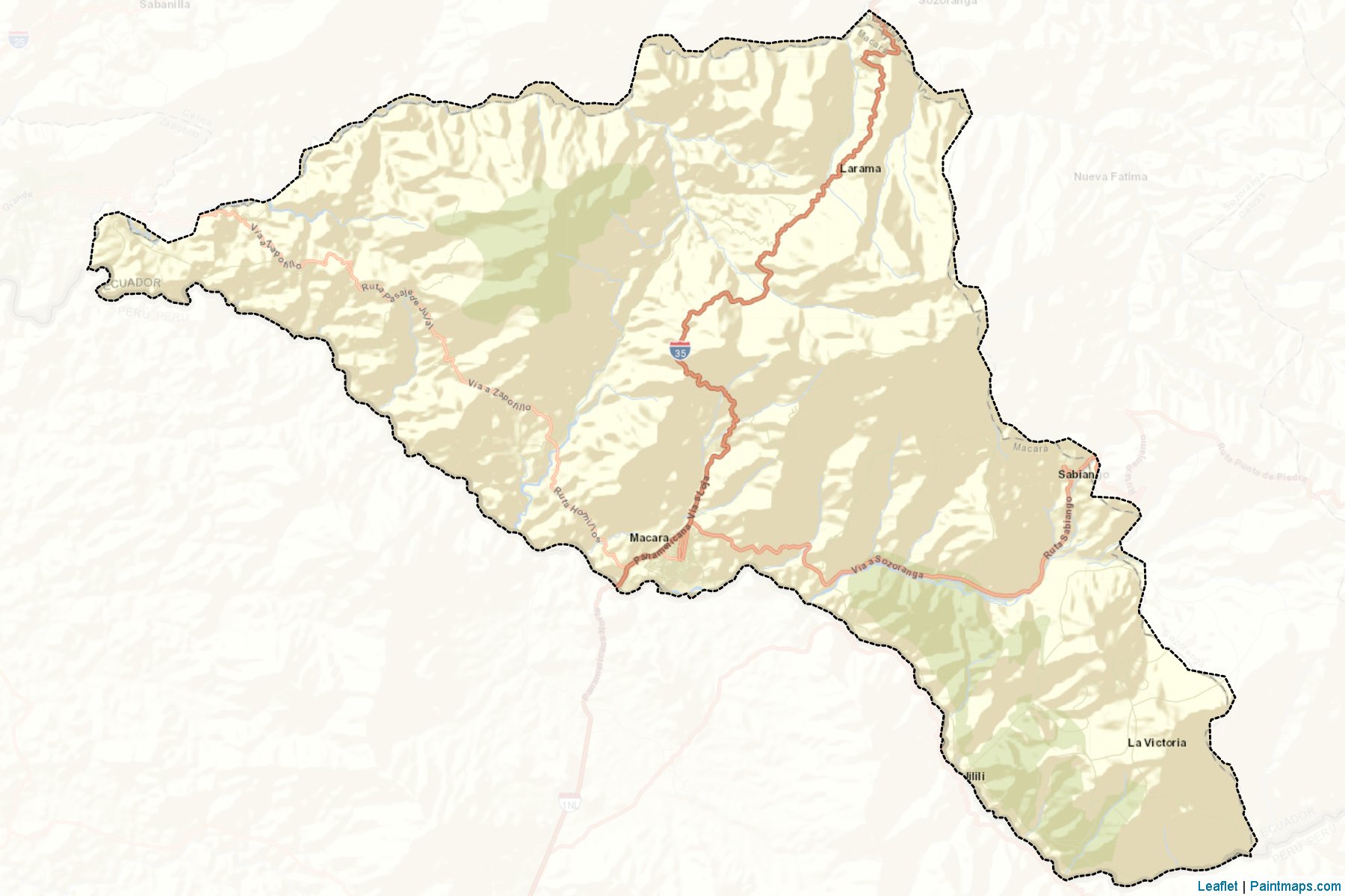 Muestras de recorte de mapas Macará (Loja)-2