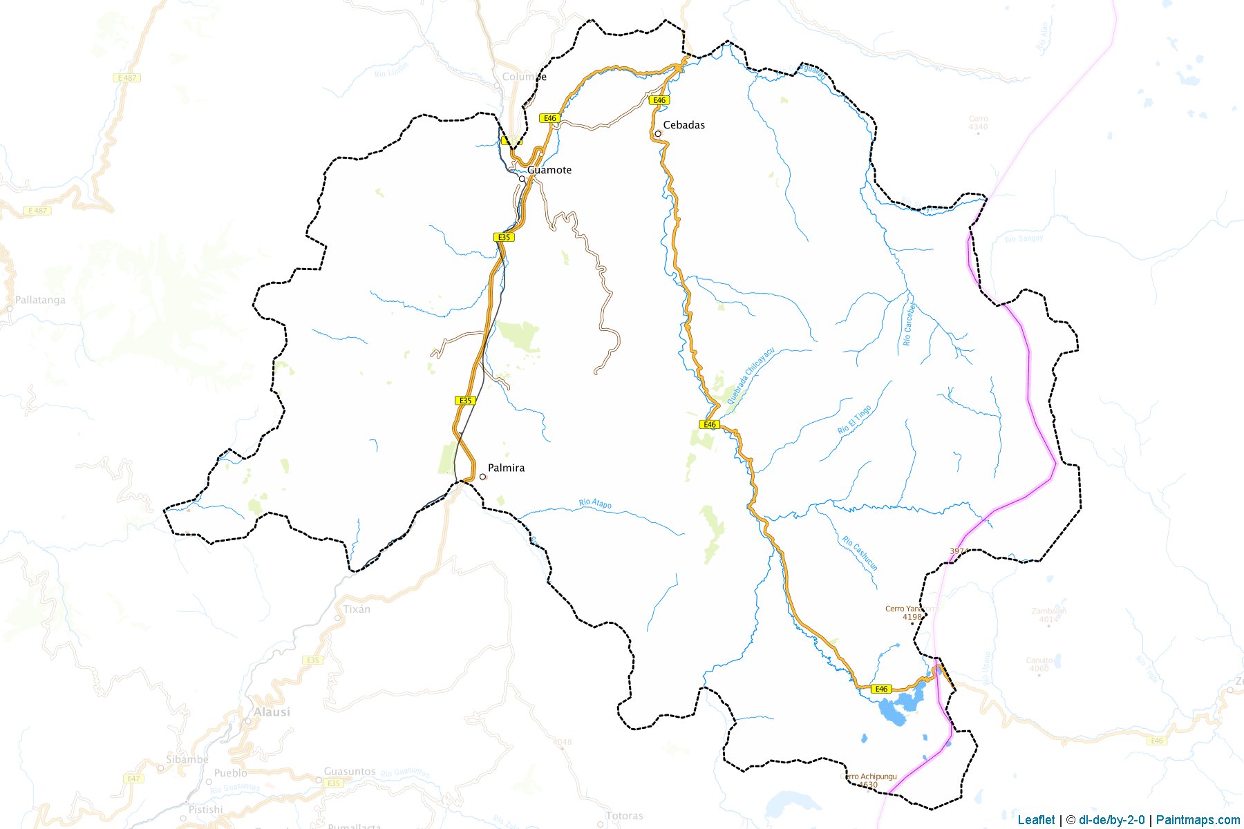 Muestras de recorte de mapas Guamote (Chimborazo)-1