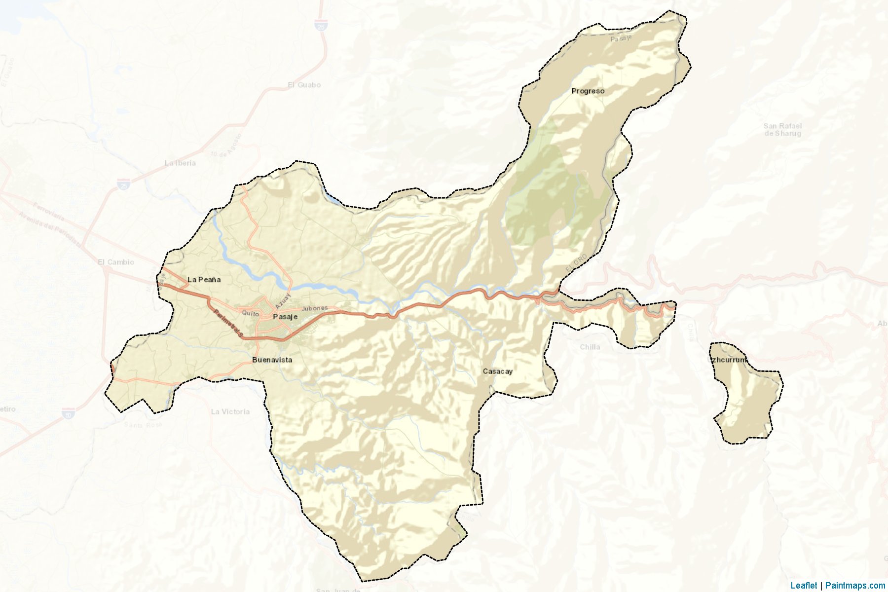 Muestras de recorte de mapas Pasaje (El Oro)-2