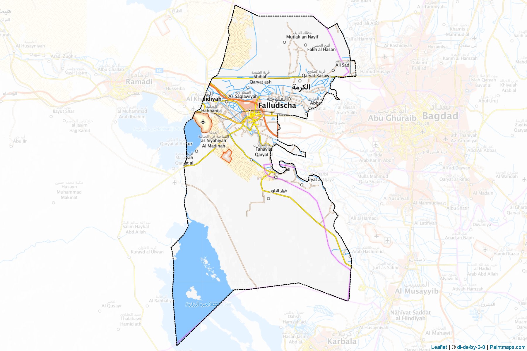 Falluja (Anbar ili) Haritası Örnekleri-1