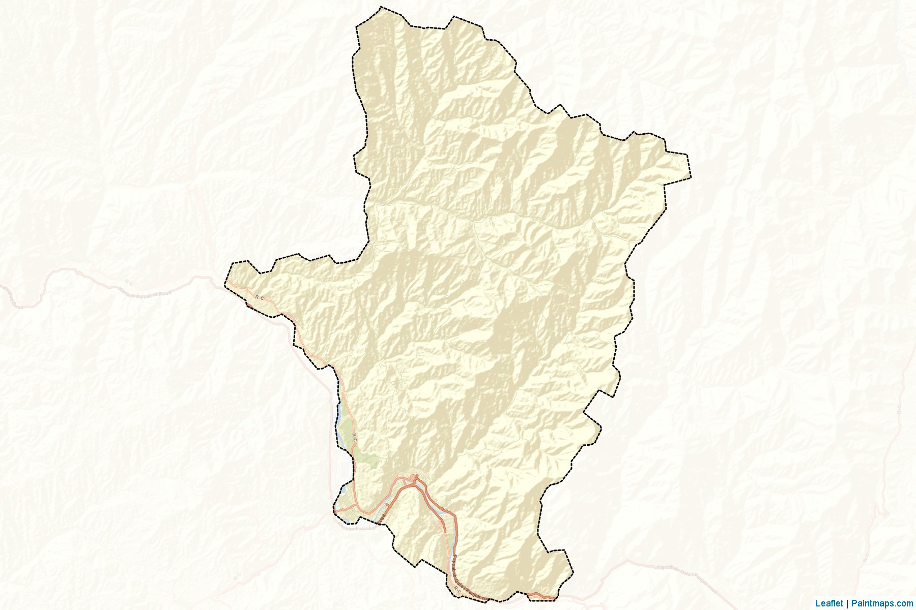 Muestras de recorte de mapas Fayzabad (Badakhshan)-2