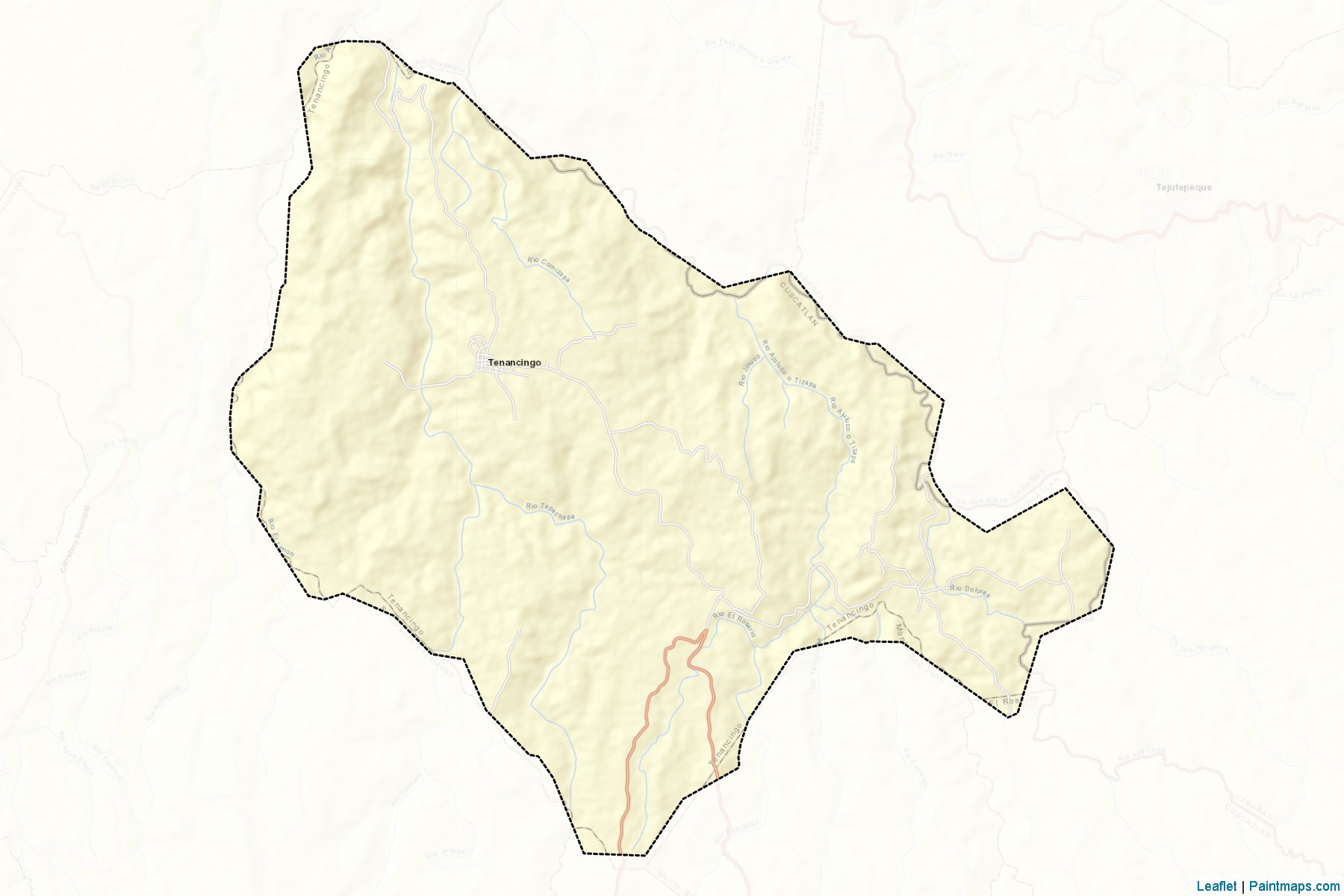 Muestras de recorte de mapas Tenancingo (Cuscatlán)-2