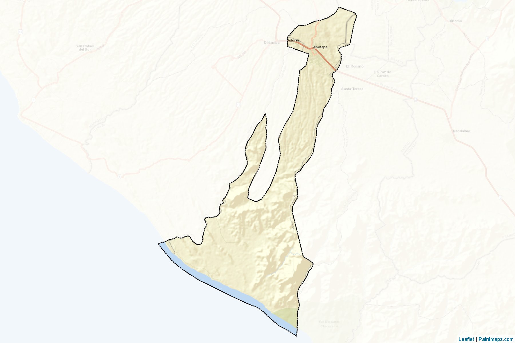 Muestras de recorte de mapas Jinotepe (Carazo)-2