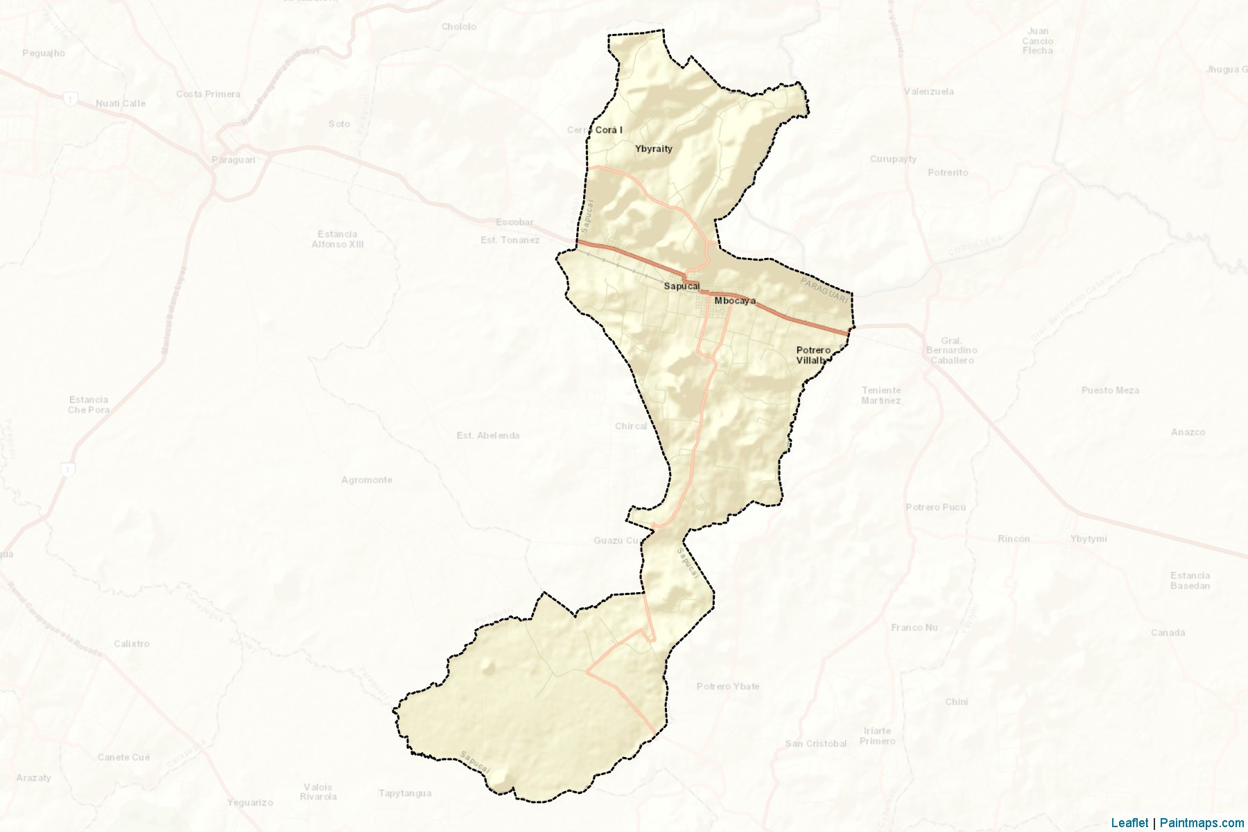 Sapucai (Paraguarí) Haritası Örnekleri-2