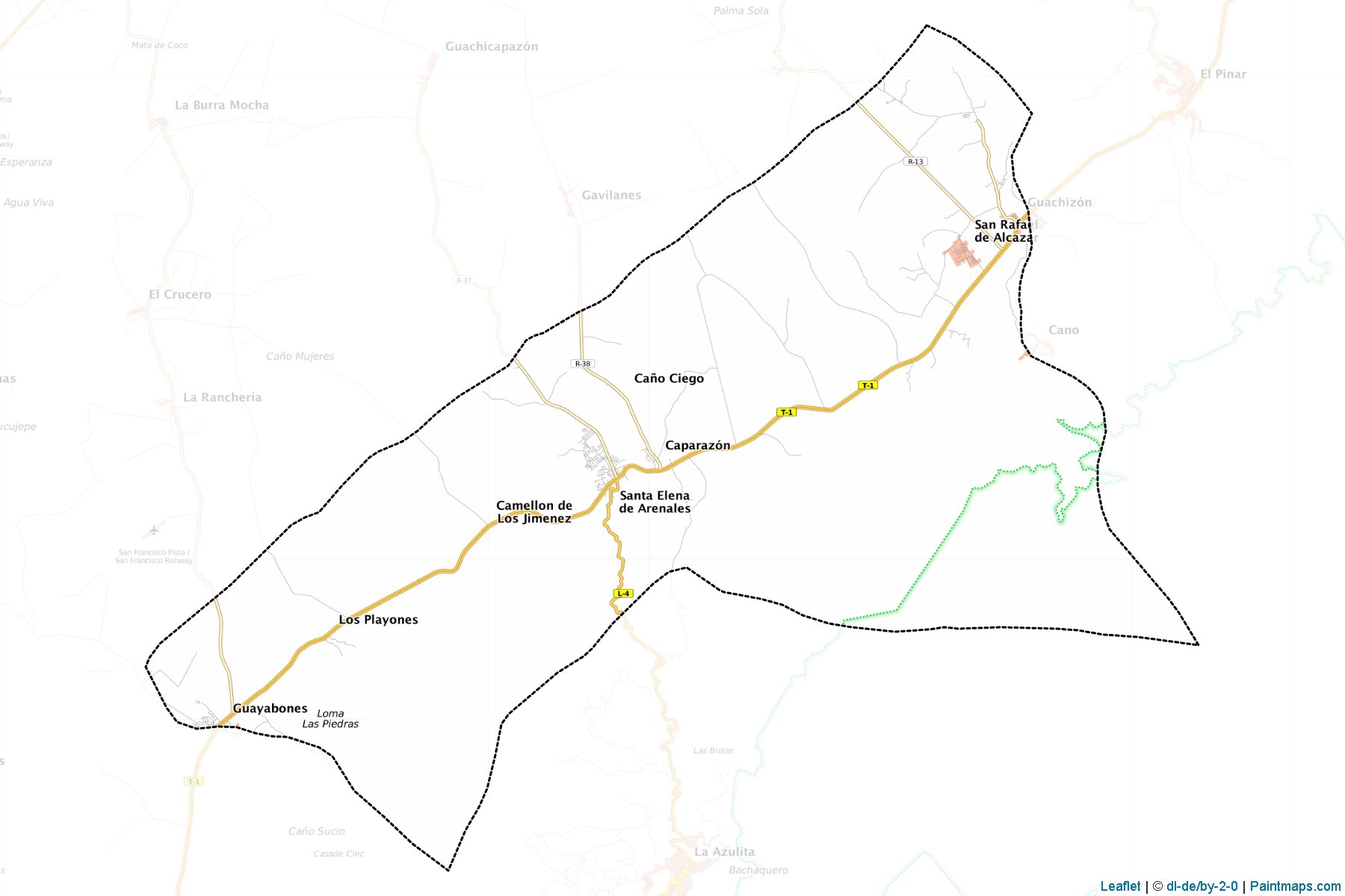 Muestras de recorte de mapas Obispo Ramos De Lora (Mérida)-1