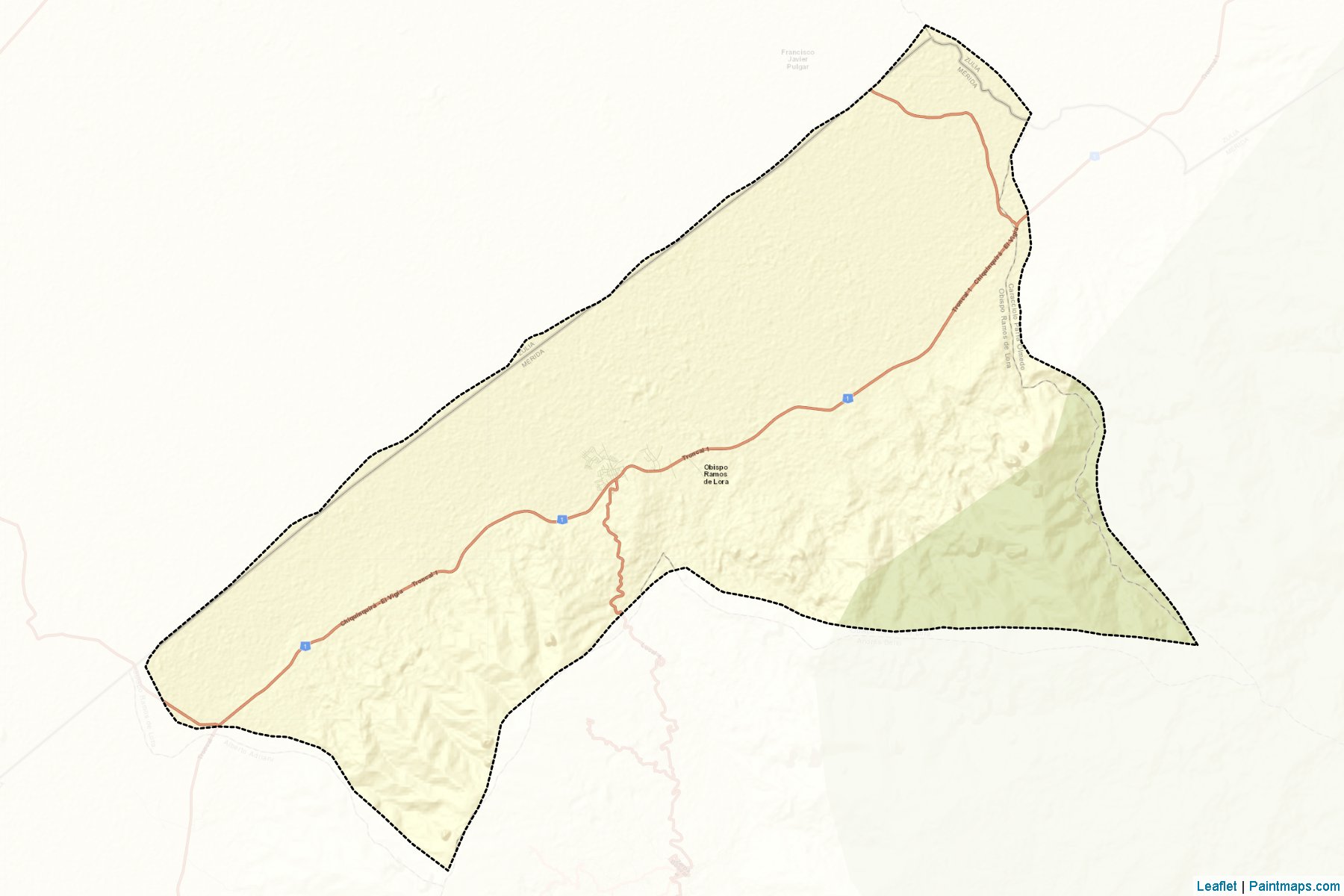 Muestras de recorte de mapas Obispo Ramos De Lora (Mérida)-2