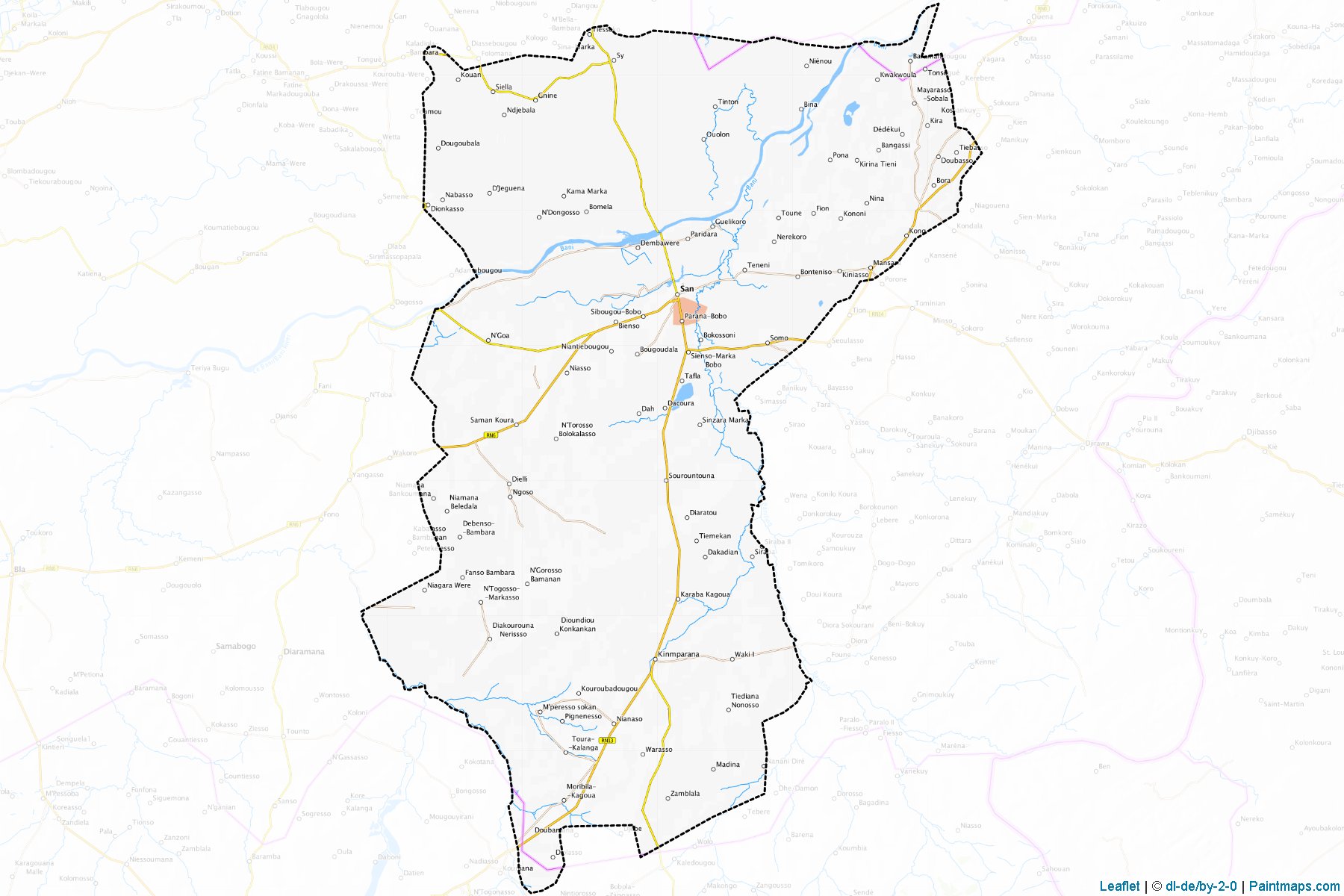 Muestras de recorte de mapas San (Ségou)-1