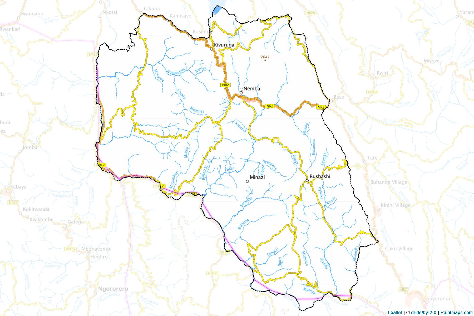 Muestras de recorte de mapas Gakenke (Northern)-1