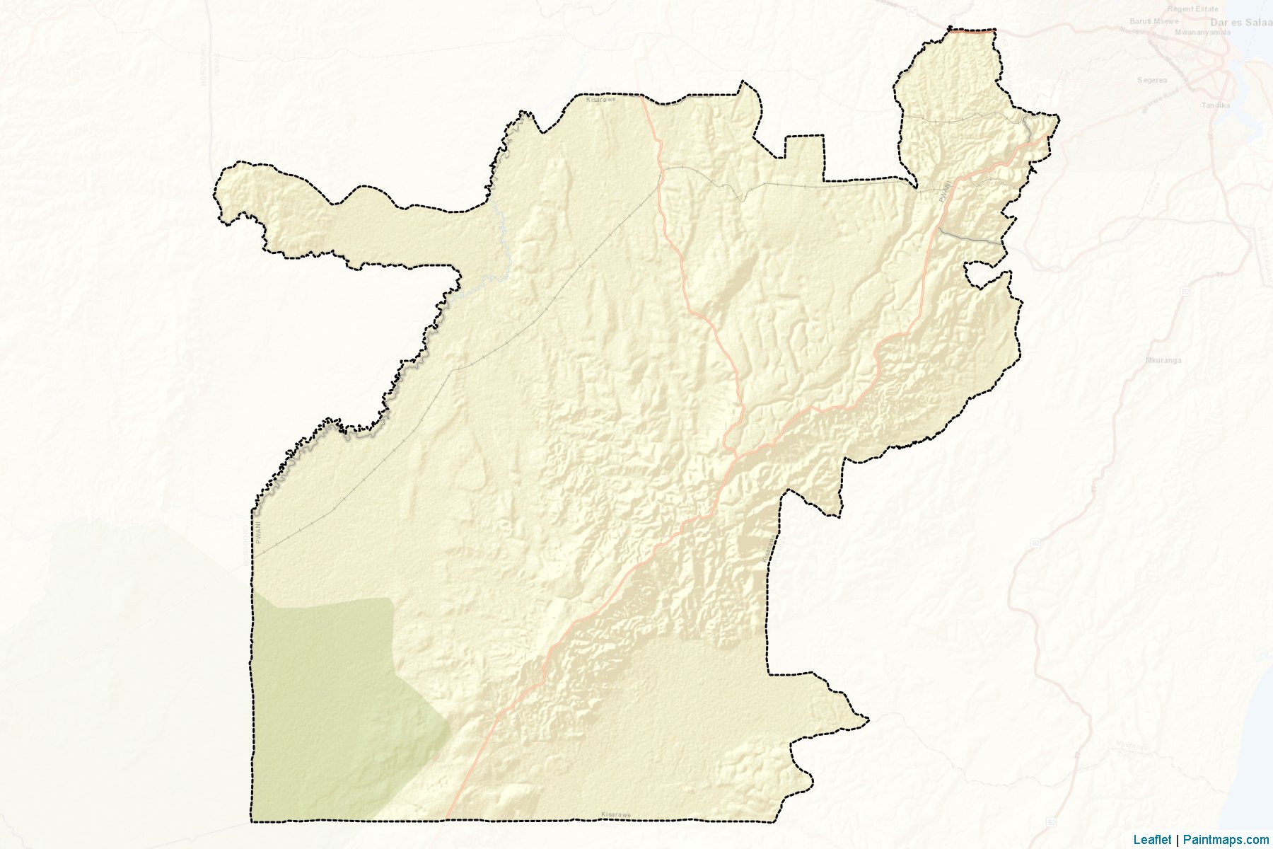 Muestras de recorte de mapas Kisarawe (Pwani)-2