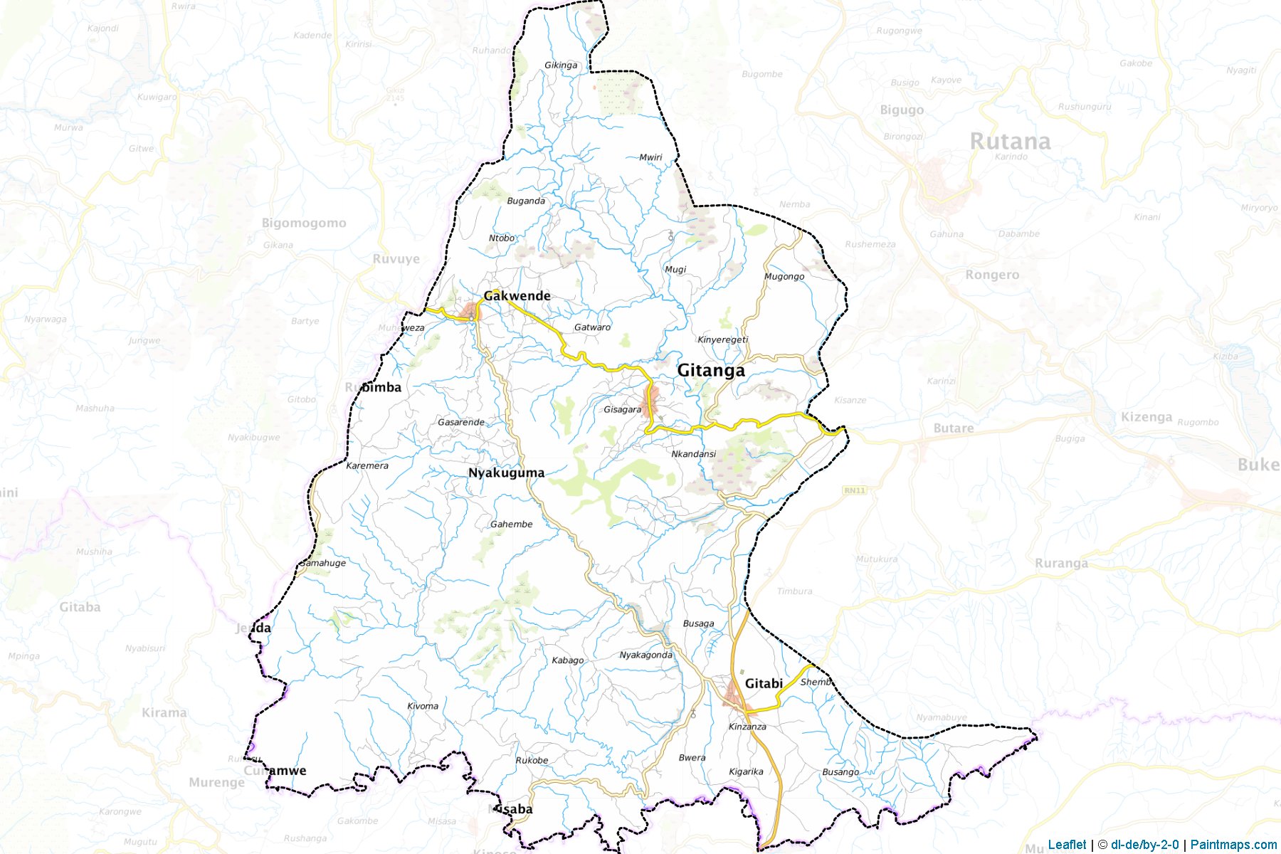 Muestras de recorte de mapas Gitanga (Rutana)-1